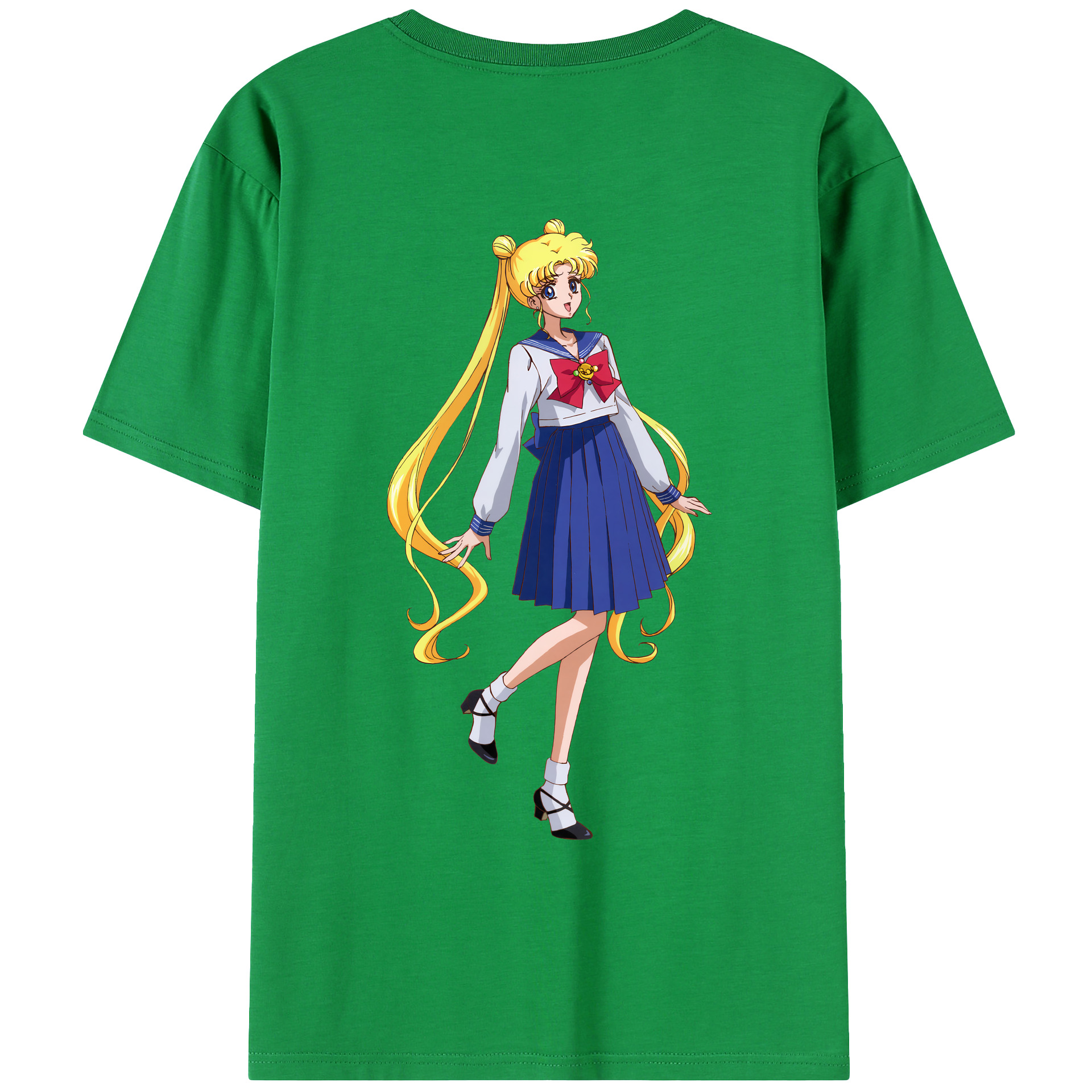（画像用） 美少女戦士セーラームーン 愛野 美奈子 あいの みなこ Sailor Moon Aino Minako 綿100％ メンズ半袖Tシャツ（バックプリント） 通気性