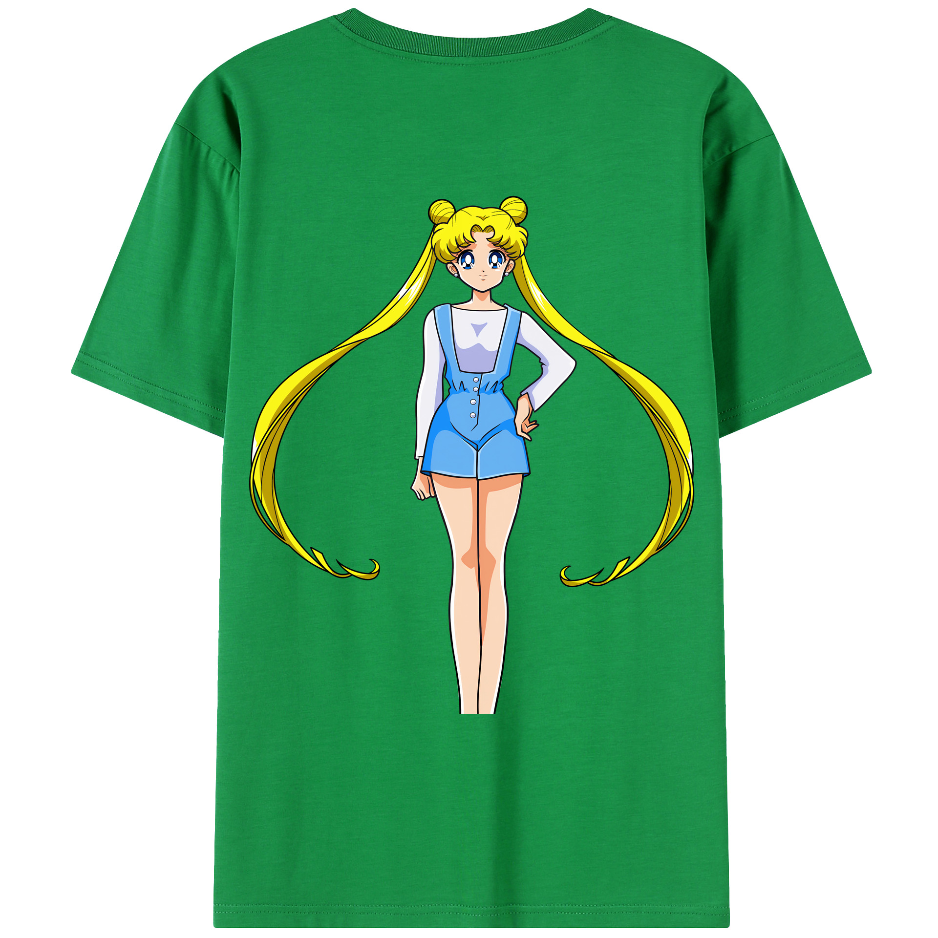 （画像用） 美少女戦士セーラームーン 愛野 美奈子 あいの みなこ Sailor Moon Aino Minako 綿100％ メンズ半袖Tシャツ（バックプリント） 通気性
