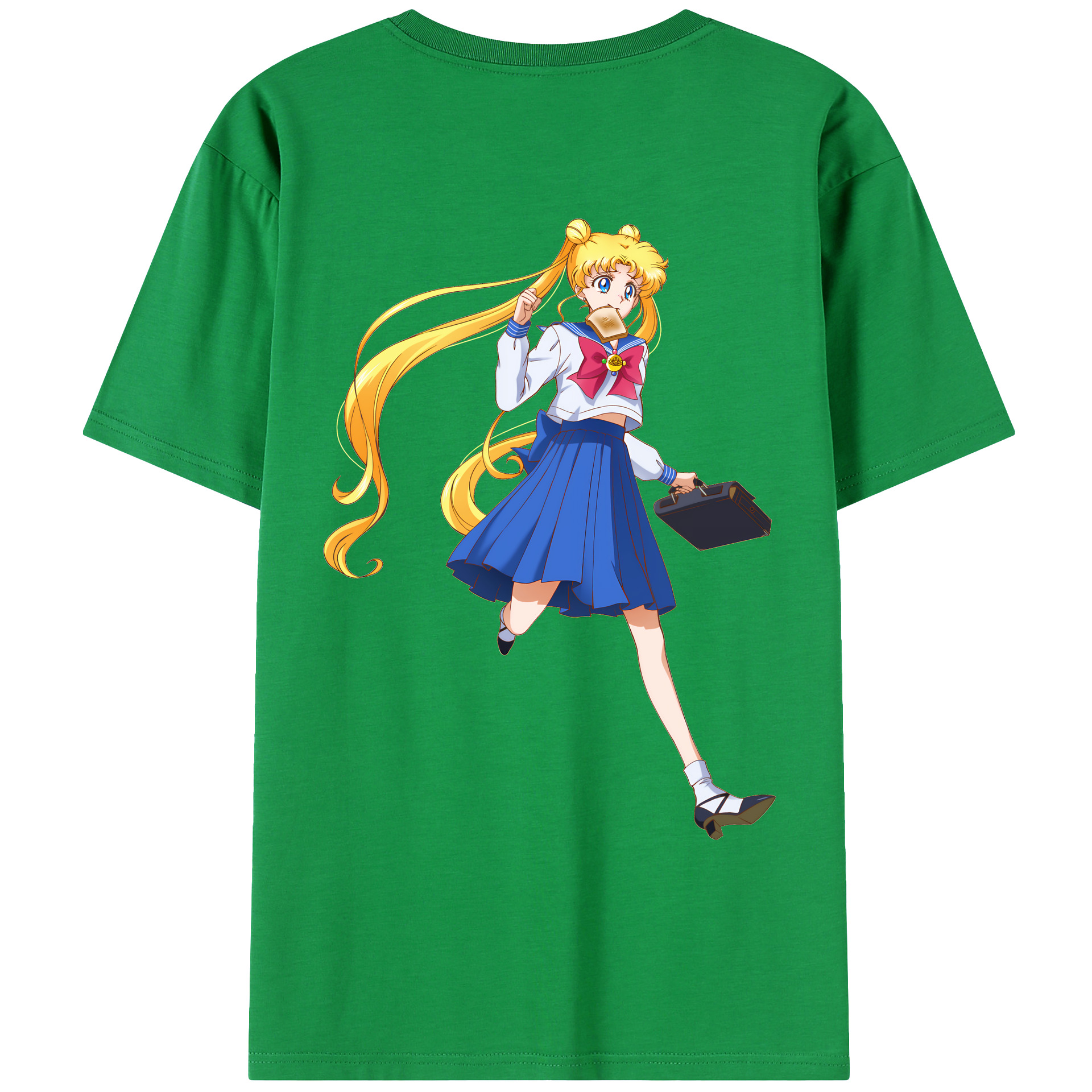 （画像用） 美少女戦士セーラームーン 愛野 美奈子 あいの みなこ Sailor Moon Aino Minako 綿100％ メンズ半袖Tシャツ（バックプリント） 通気性