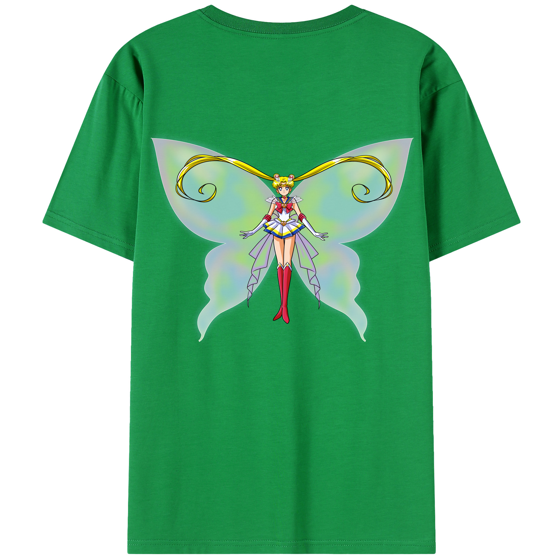 （画像用） 美少女戦士セーラームーン 月野 うさぎ つきの うさぎ Sailor Moon Tsukino Usagi 綿100％ メンズ半袖Tシャツ（バックプリント） 通気性