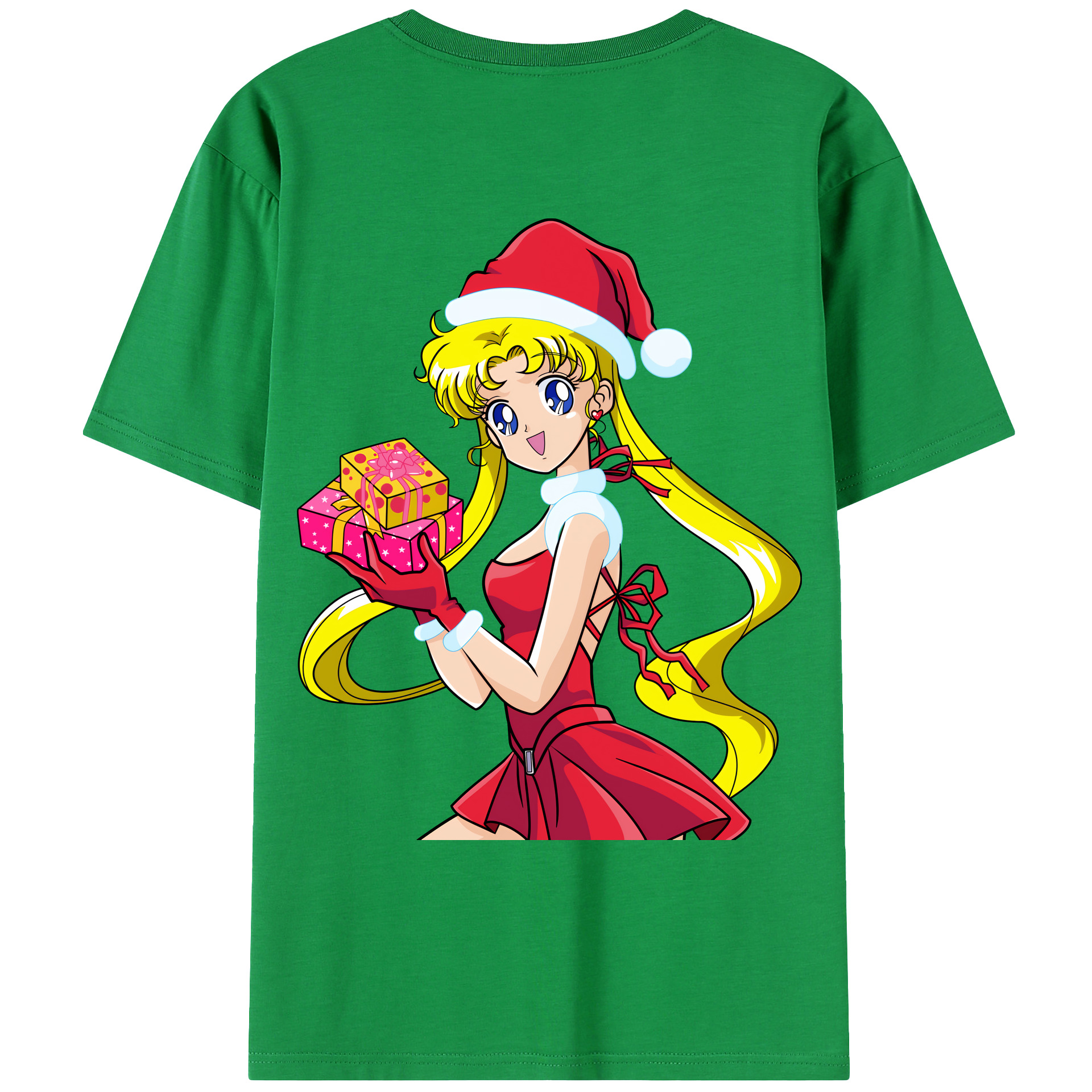（画像用） 美少女戦士セーラームーン 月野 うさぎ つきの うさぎ Sailor Moon Tsukino Usagi 綿100％ メンズ半袖Tシャツ（バックプリント） 通気性