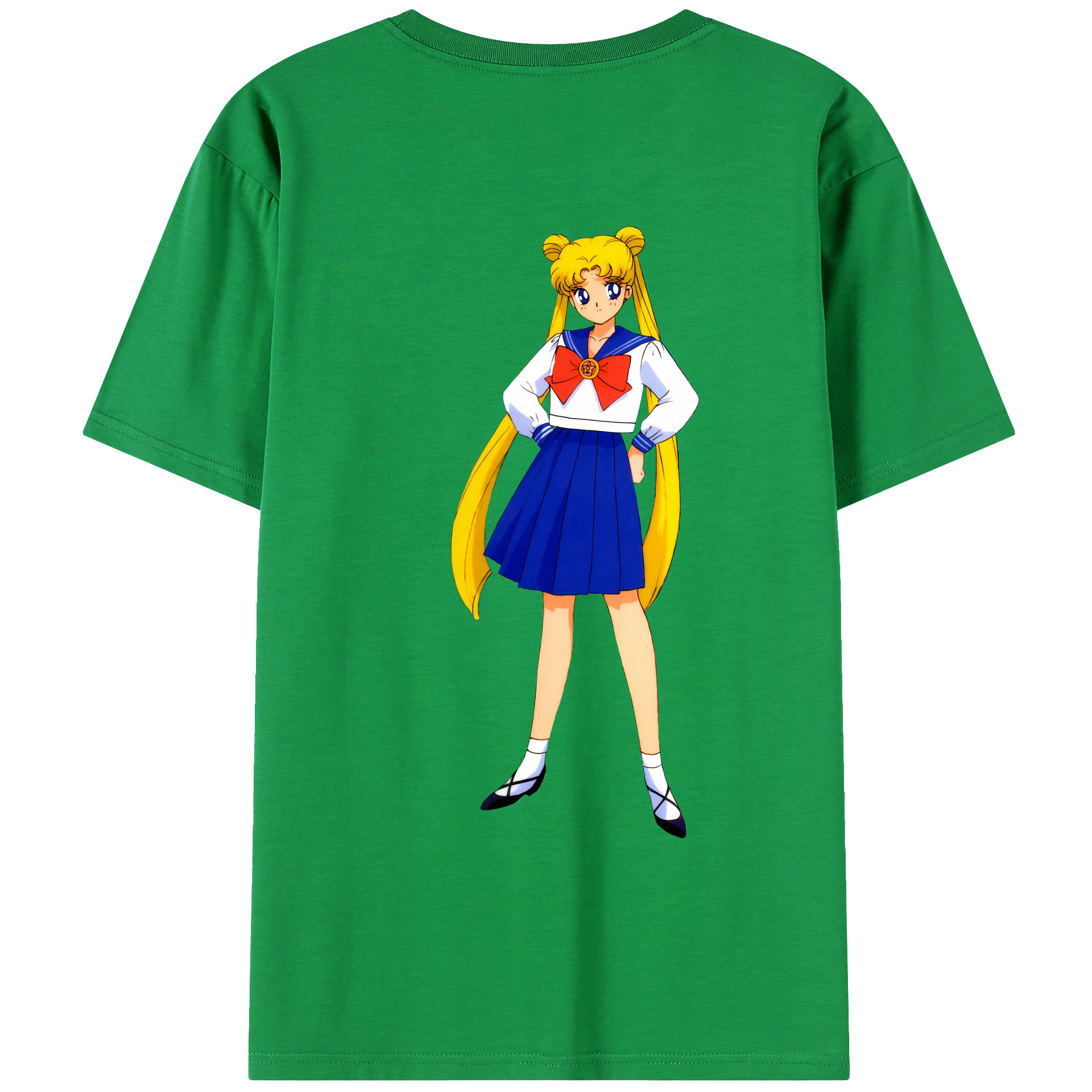（画像用） 美少女戦士セーラームーン 愛野 美奈子 あいの みなこ Sailor Moon Aino Minako 綿100％ メンズ半袖Tシャツ（バックプリント） 通気性