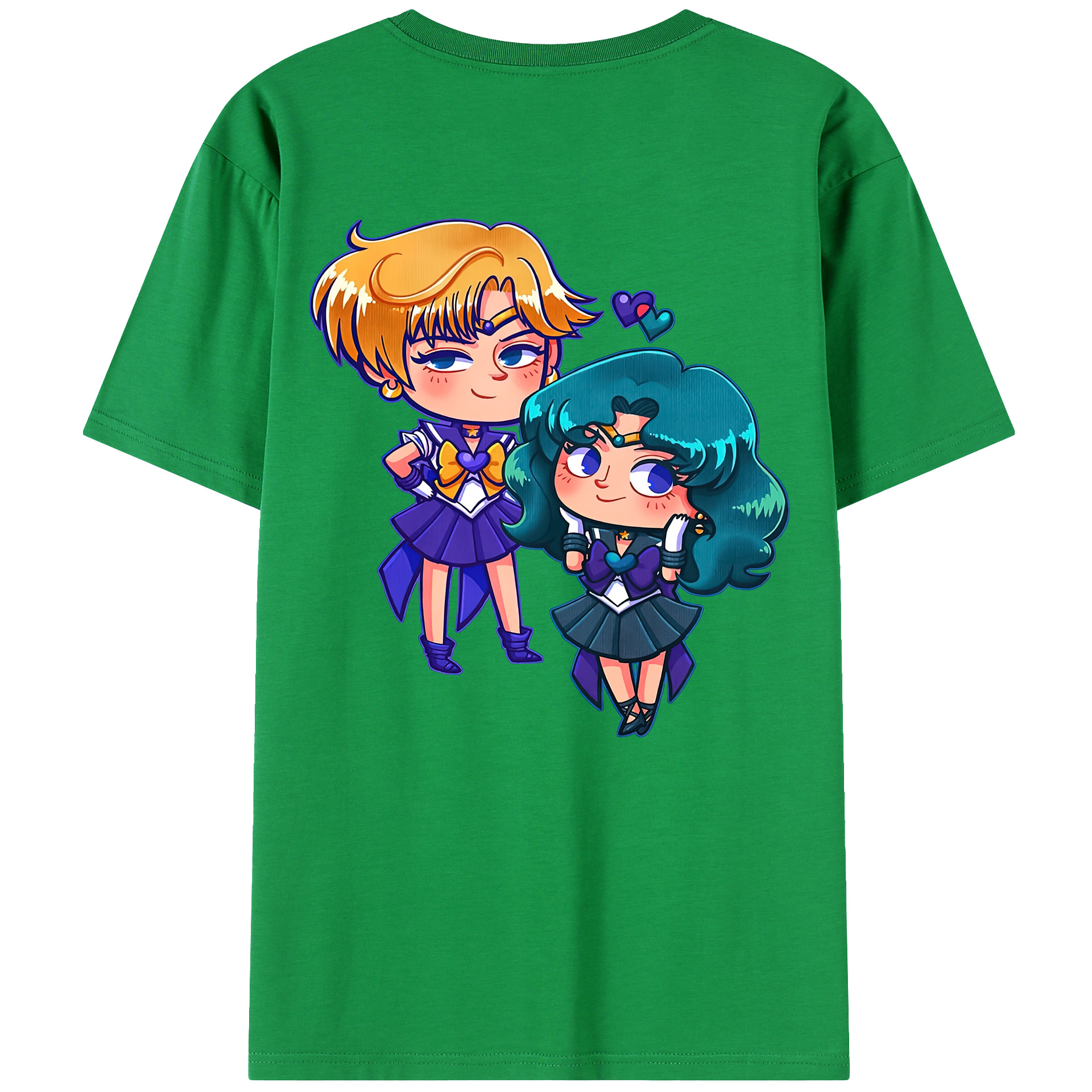 （画像用） 美少女戦士セーラームーン 天王はるか Sailor Moon Tenoh Haruka 綿100％ メンズ半袖Tシャツ（バックプリント） 通気性