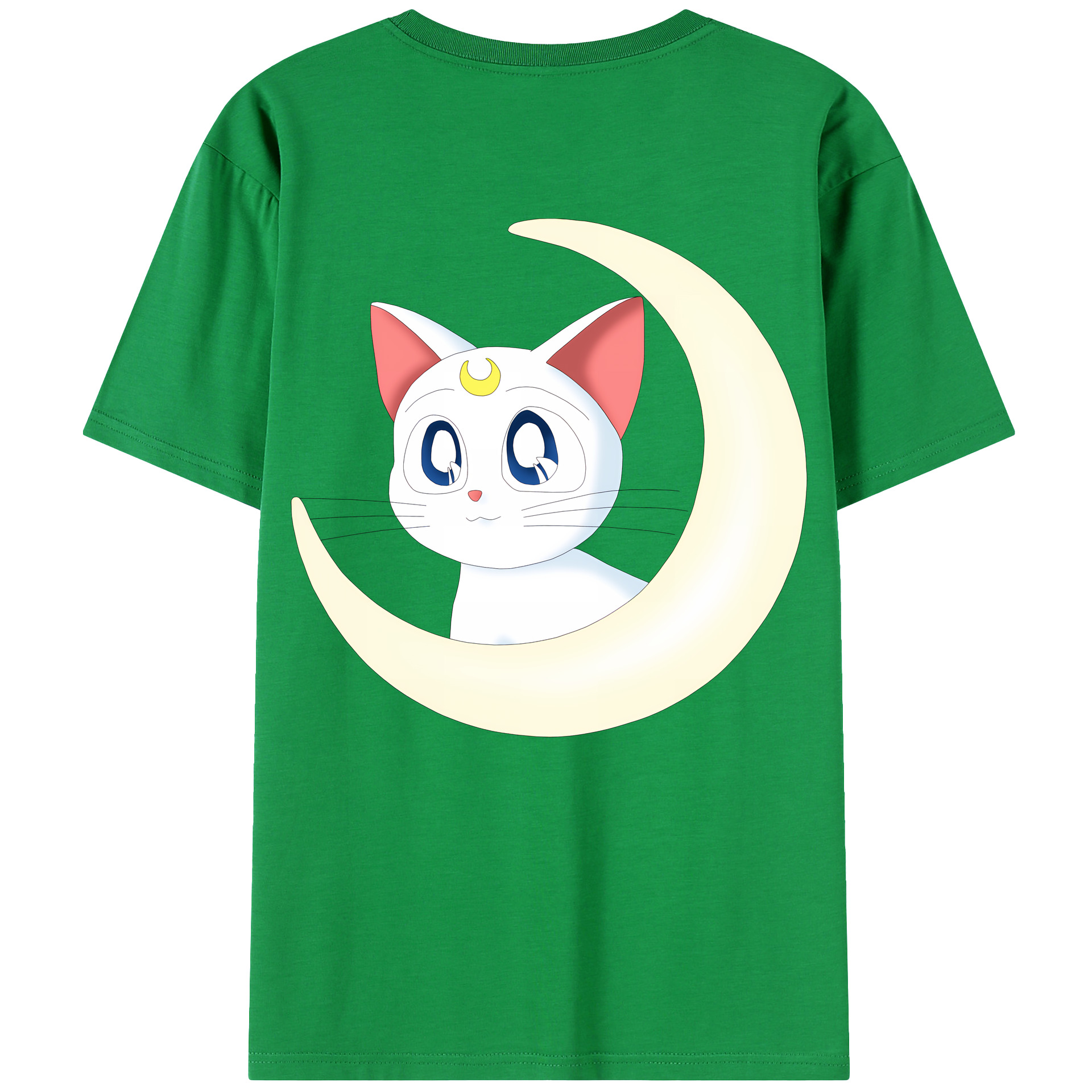 （画像用） 美少女戦士セーラームーン Sailor Moon 綿100％ メンズ半袖Tシャツ（バックプリント） 通気性