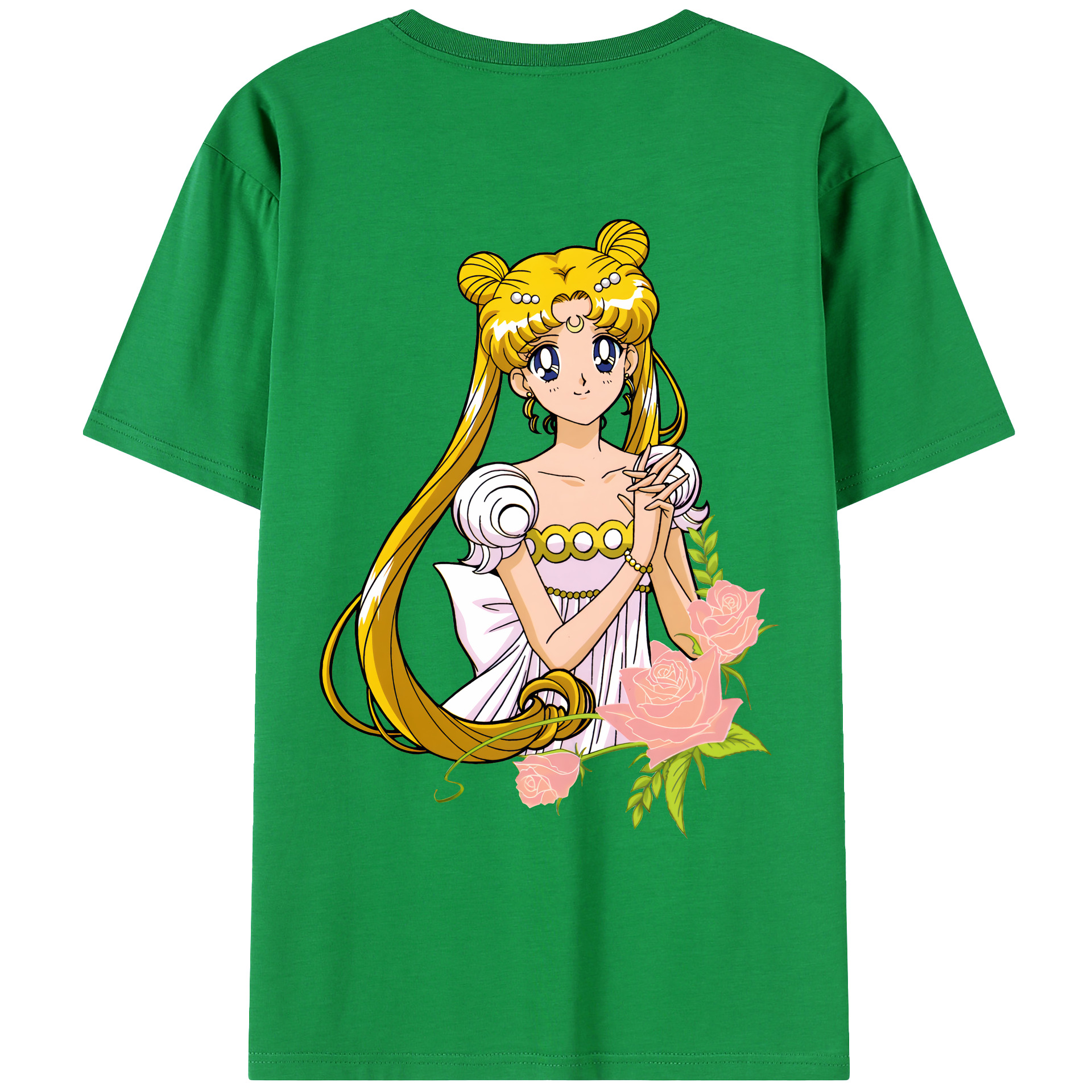 （画像用） 美少女戦士セーラームーン 愛野 美奈子 あいの みなこ Sailor Moon Aino Minako 綿100％ メンズ半袖Tシャツ（バックプリント） 通気性