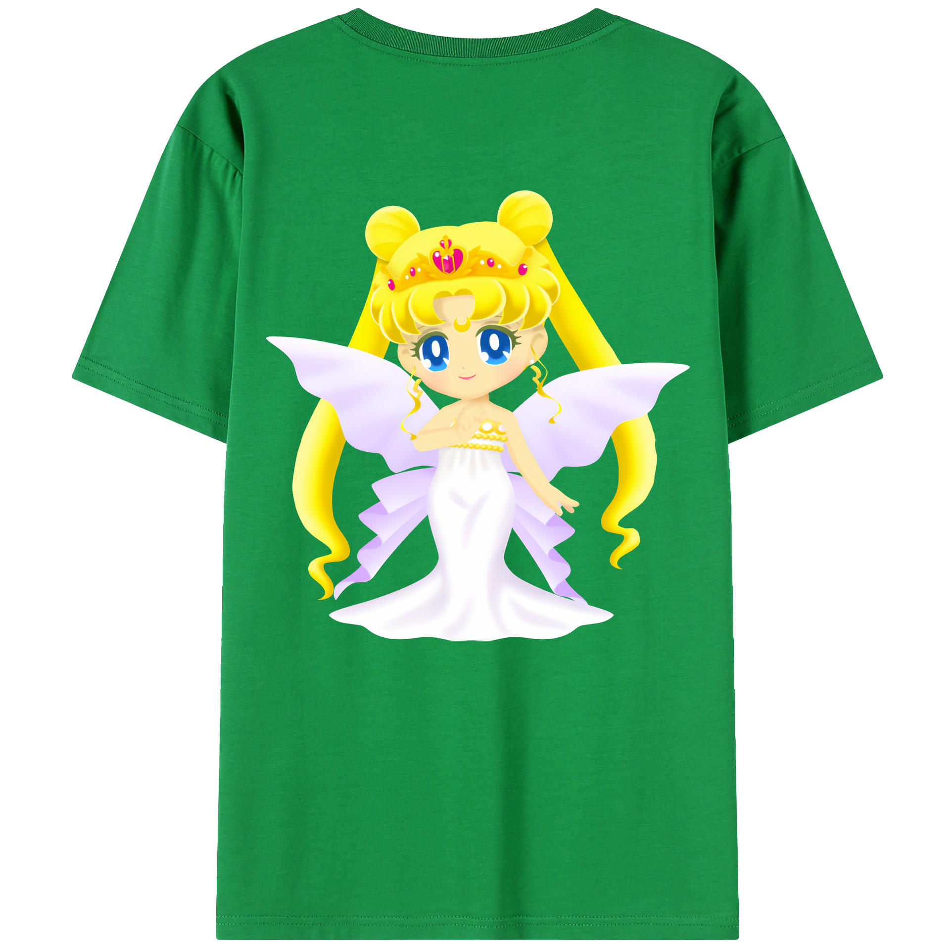（画像用） 美少女戦士セーラームーン 愛野 美奈子 あいの みなこ Sailor Moon Aino Minako 綿100％ メンズ半袖Tシャツ（バックプリント） 通気性