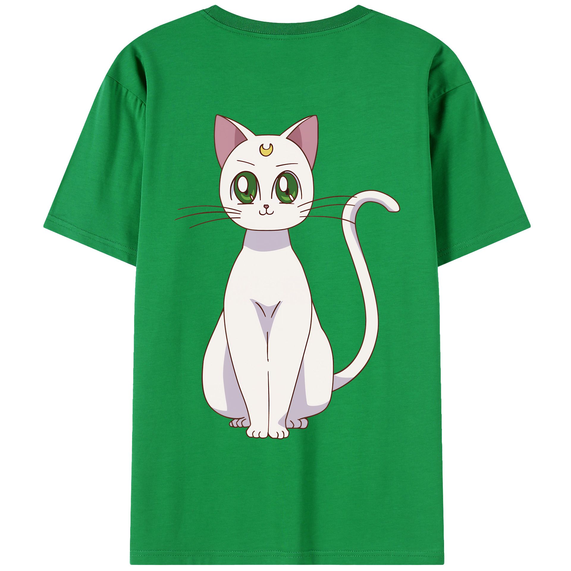 （画像用） 美少女戦士セーラームーン Sailor Moon 綿100％ メンズ半袖Tシャツ（バックプリント） 通気性
