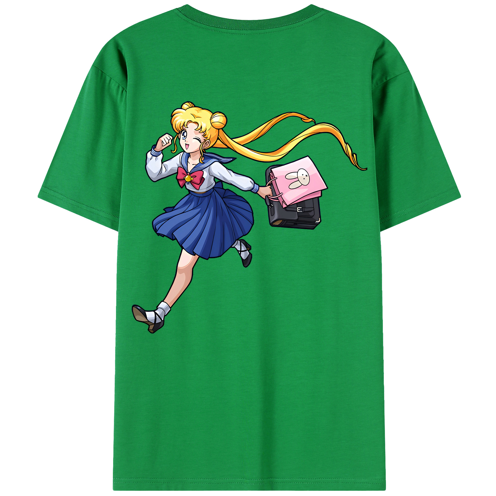 （画像用） 美少女戦士セーラームーン 愛野 美奈子 あいの みなこ Sailor Moon Aino Minako 綿100％ メンズ半袖Tシャツ（バックプリント） 通気性