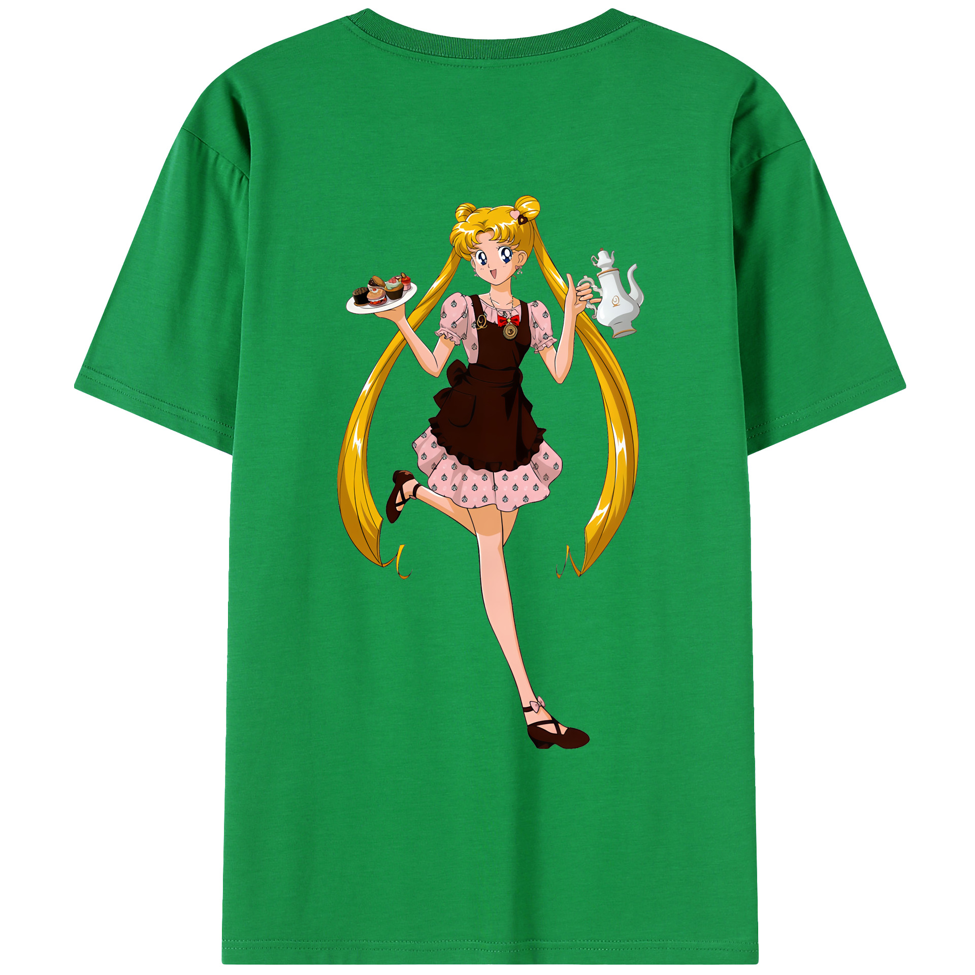 （画像用） 美少女戦士セーラームーン 愛野 美奈子 あいの みなこ Sailor Moon Aino Minako 綿100％ メンズ半袖Tシャツ（バックプリント） 通気性