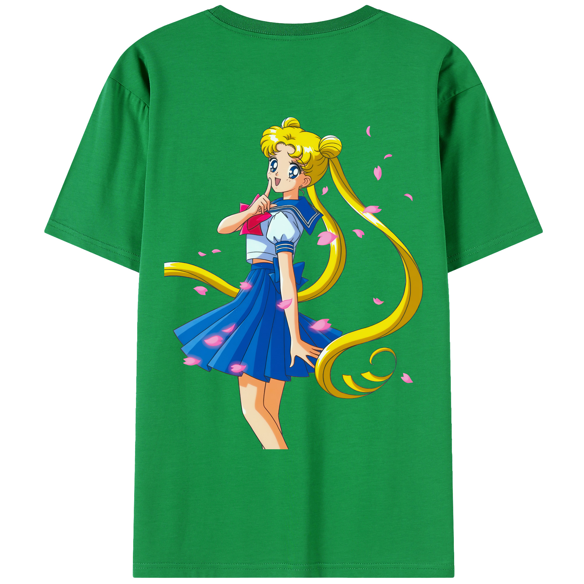 （画像用） 美少女戦士セーラームーン 愛野 美奈子 あいの みなこ Sailor Moon Aino Minako 綿100％ メンズ半袖Tシャツ（バックプリント） 通気性