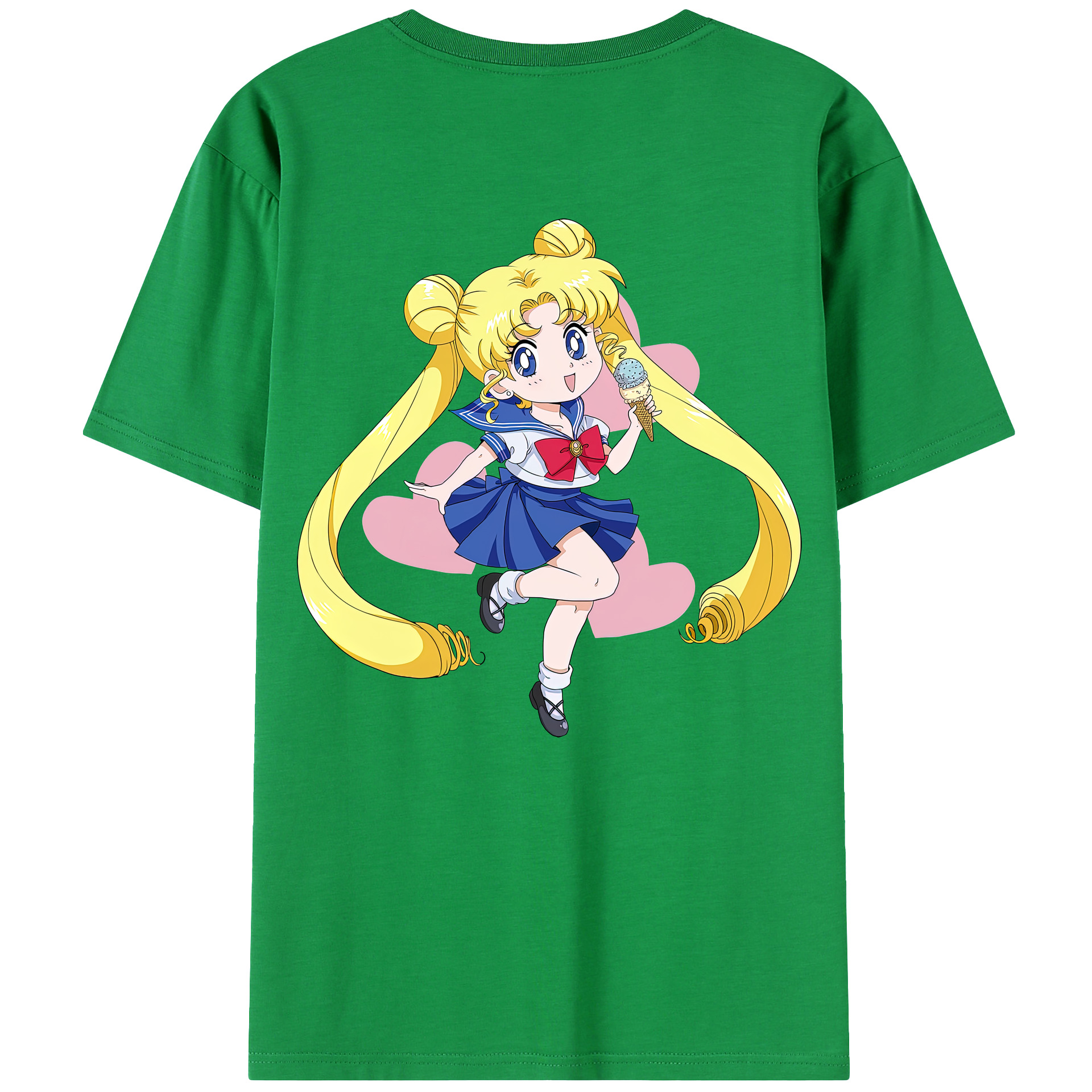 （画像用） 美少女戦士セーラームーン 愛野 美奈子 あいの みなこ Sailor Moon Aino Minako 綿100％ メンズ半袖Tシャツ（バックプリント） 通気性