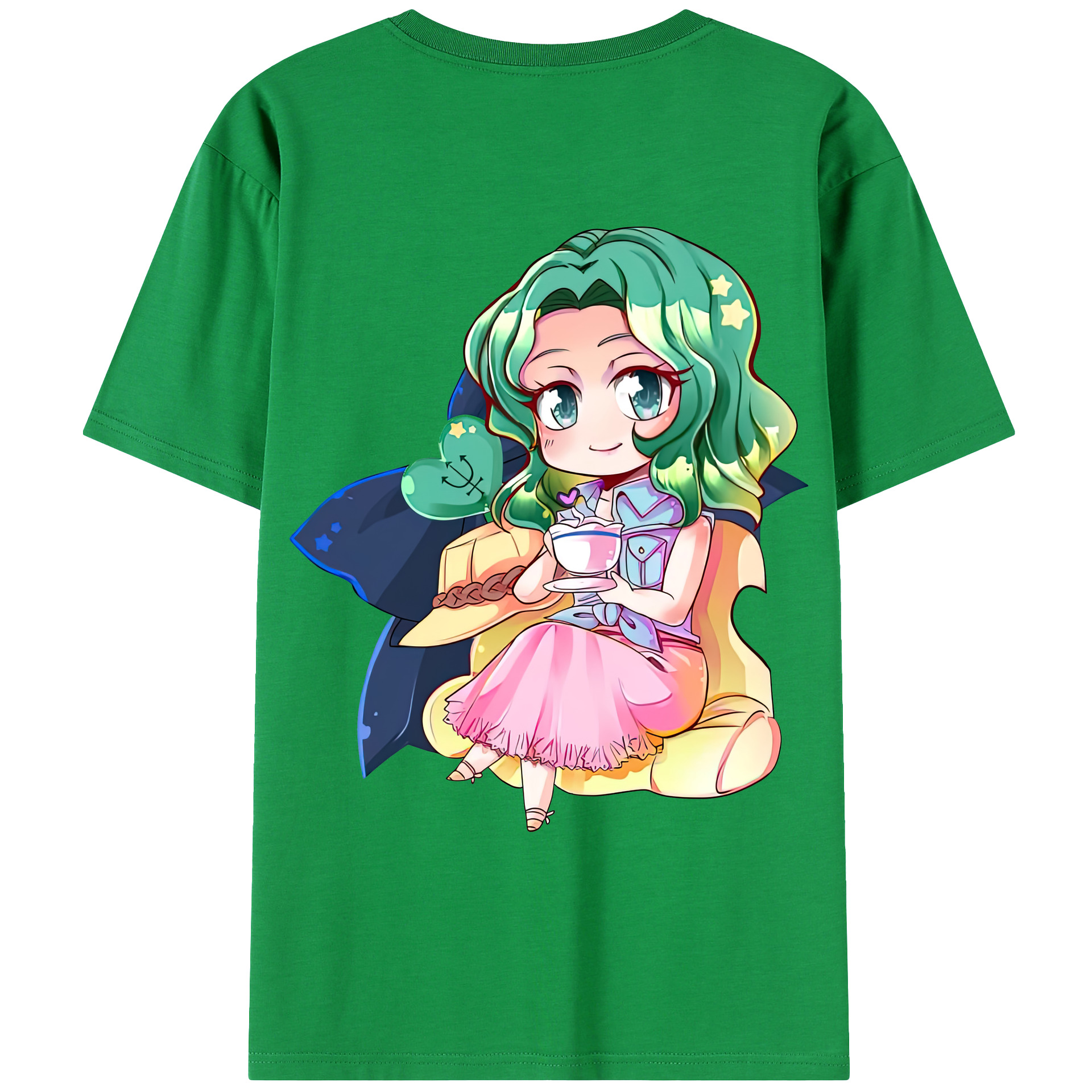 （画像用） 美少女戦士セーラームーン 海王 みちる（かいおう みちる） Sailor Moon Kaiou Michiru 綿100％ メンズ半袖Tシャツ（バックプリント） 通気性