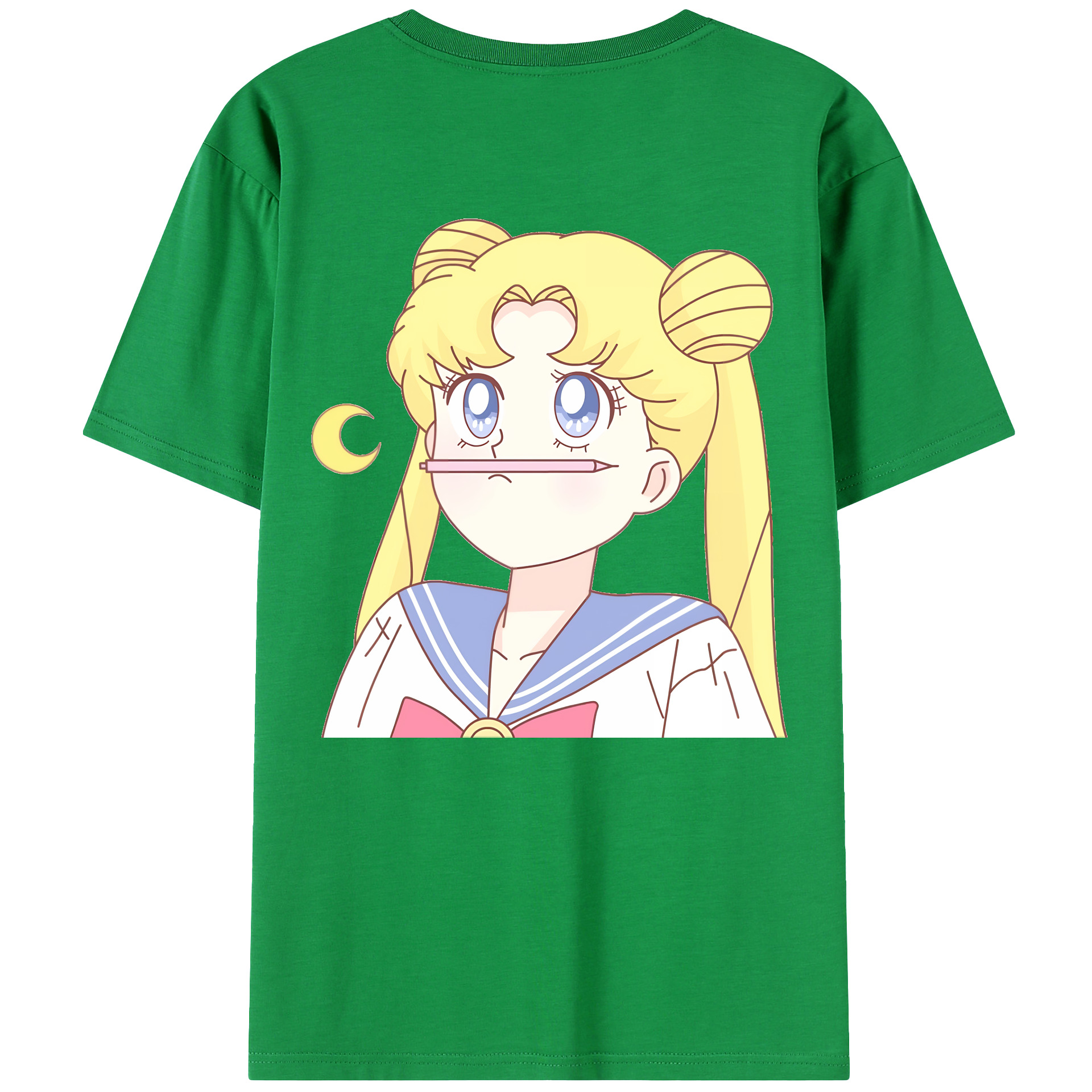 （画像用） 美少女戦士セーラームーン 愛野 美奈子 あいの みなこ Sailor Moon Aino Minako 綿100％ メンズ半袖Tシャツ（バックプリント） 通気性