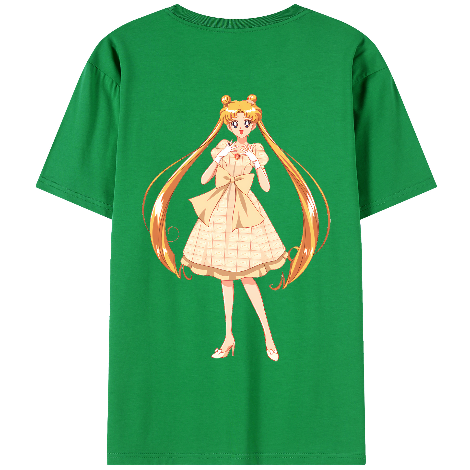 （画像用） 美少女戦士セーラームーン 愛野 美奈子 あいの みなこ Sailor Moon Aino Minako 綿100％ メンズ半袖Tシャツ（バックプリント） 通気性