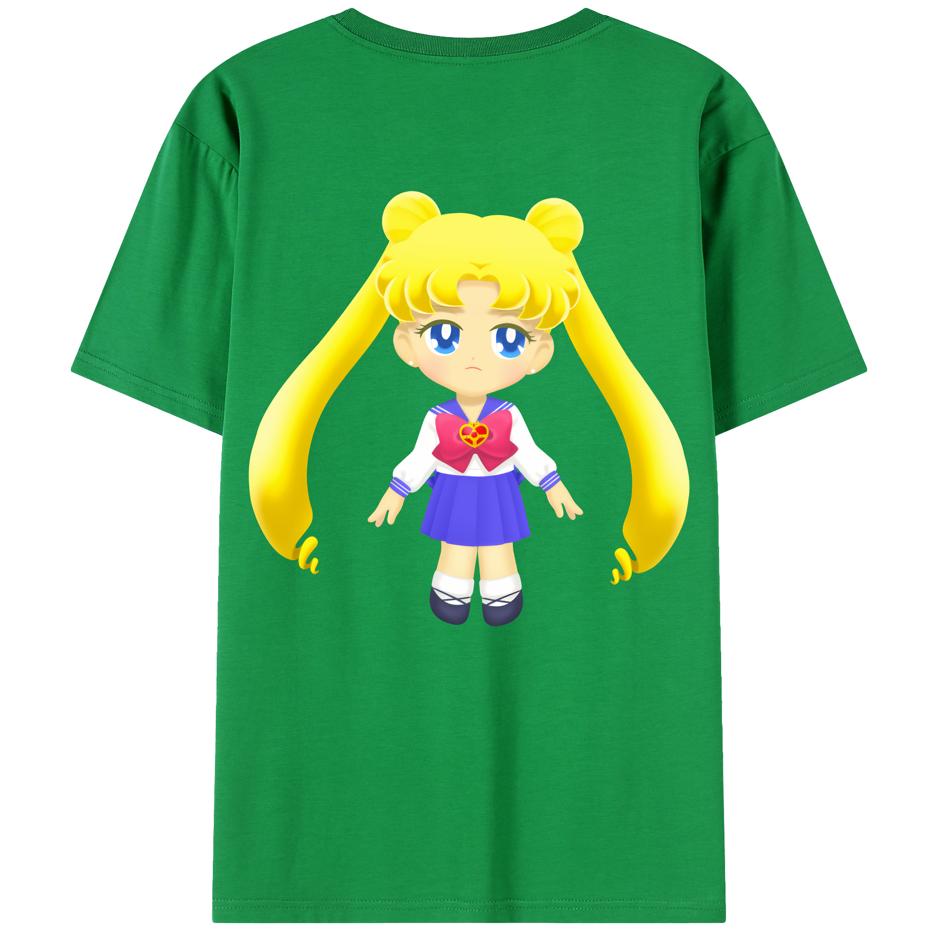 （画像用） 美少女戦士セーラームーン 愛野 美奈子 あいの みなこ Sailor Moon Aino Minako 綿100％ メンズ半袖Tシャツ（バックプリント） 通気性