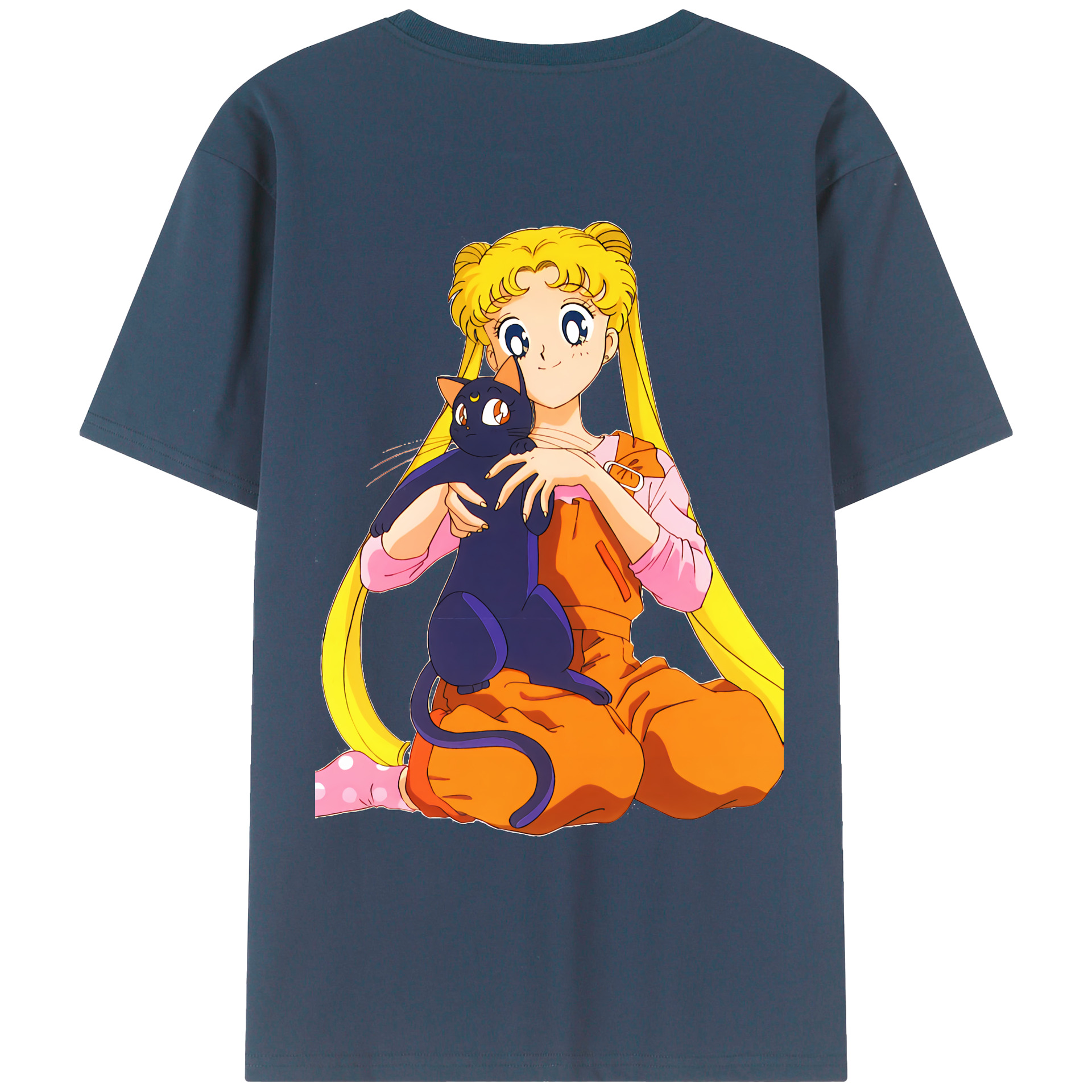 （画像用） 美少女戦士セーラームーン 愛野 美奈子 あいの みなこ Sailor Moon Aino Minako 綿100％ メンズ半袖Tシャツ（バックプリント） 通気性
