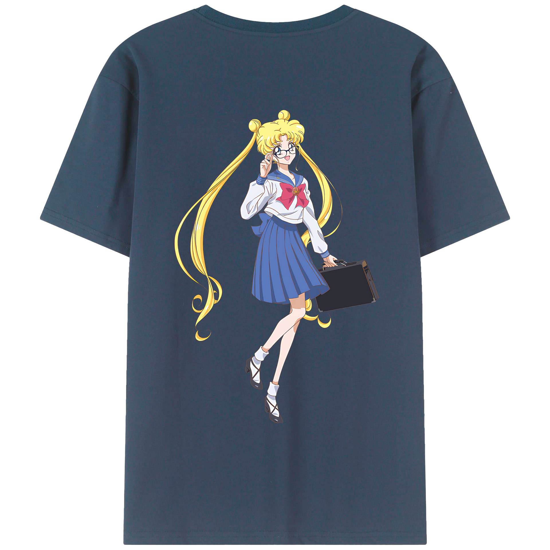 （画像用） 美少女戦士セーラームーン 愛野 美奈子 あいの みなこ Sailor Moon Aino Minako 綿100％ メンズ半袖Tシャツ（バックプリント） 通気性
