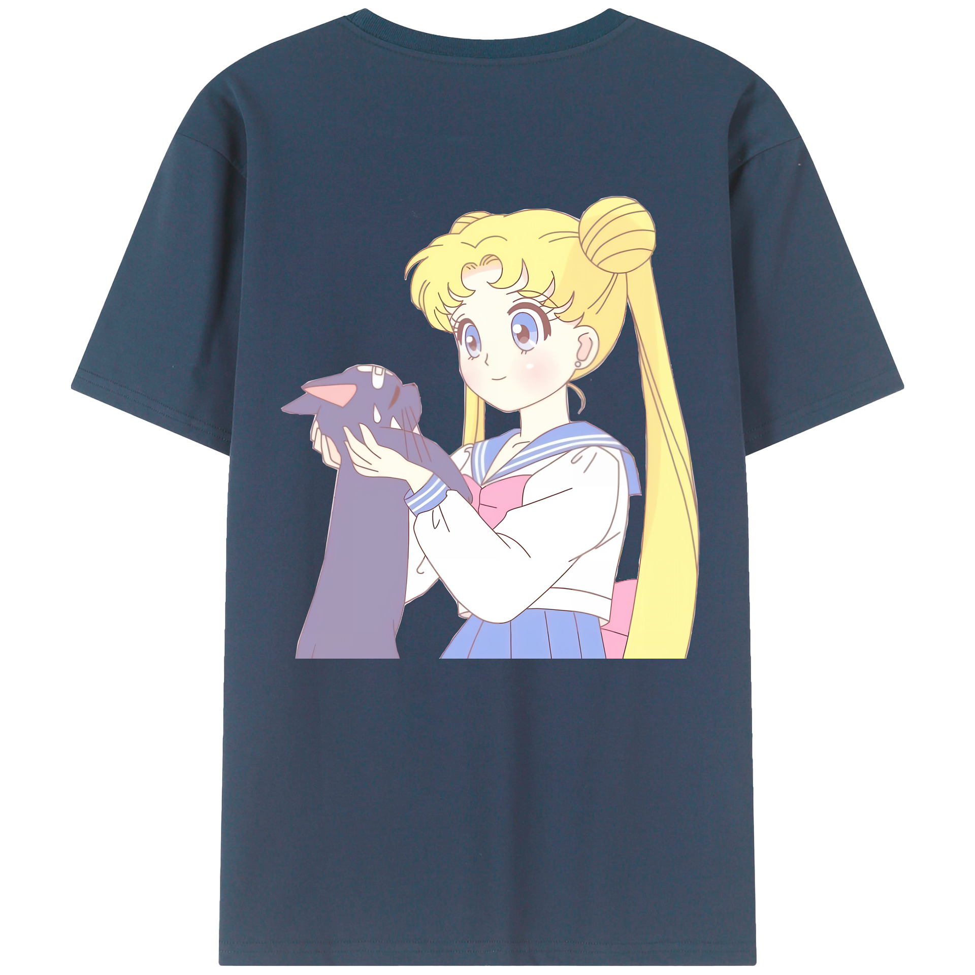 （画像用） 美少女戦士セーラームーン 愛野 美奈子 あいの みなこ Sailor Moon Aino Minako 綿100％ メンズ半袖Tシャツ（バックプリント） 通気性