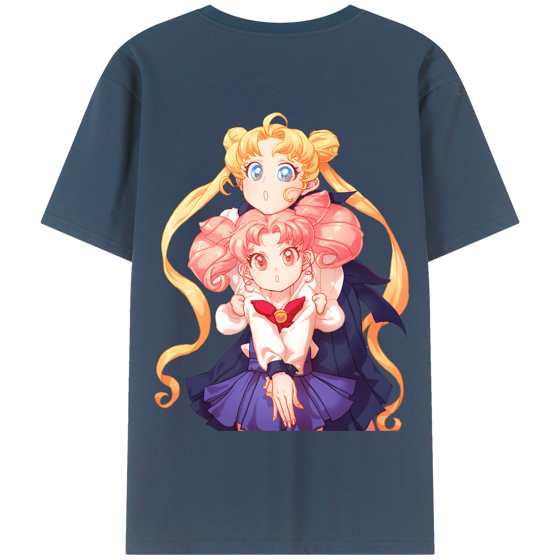 （画像用） 美少女戦士セーラームーン 愛野 美奈子 あいの みなこ Sailor Moon Aino Minako 綿100％ メンズ半袖Tシャツ（バックプリント） 通気性