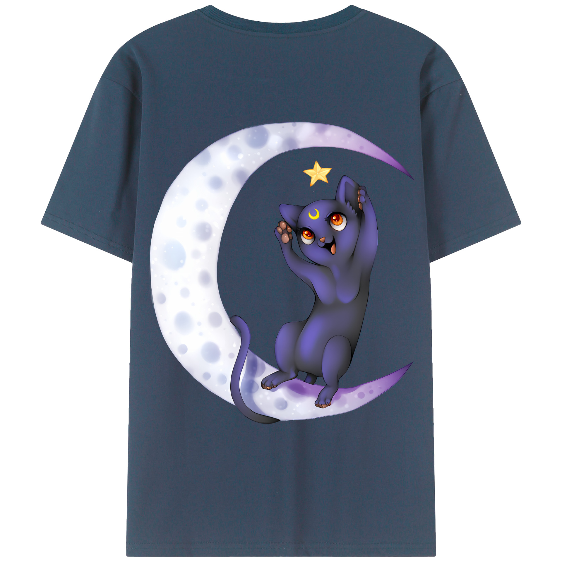 （画像用） 美少女戦士セーラームーン Sailor Moon 綿100％ メンズ半袖Tシャツ（バックプリント） 通気性