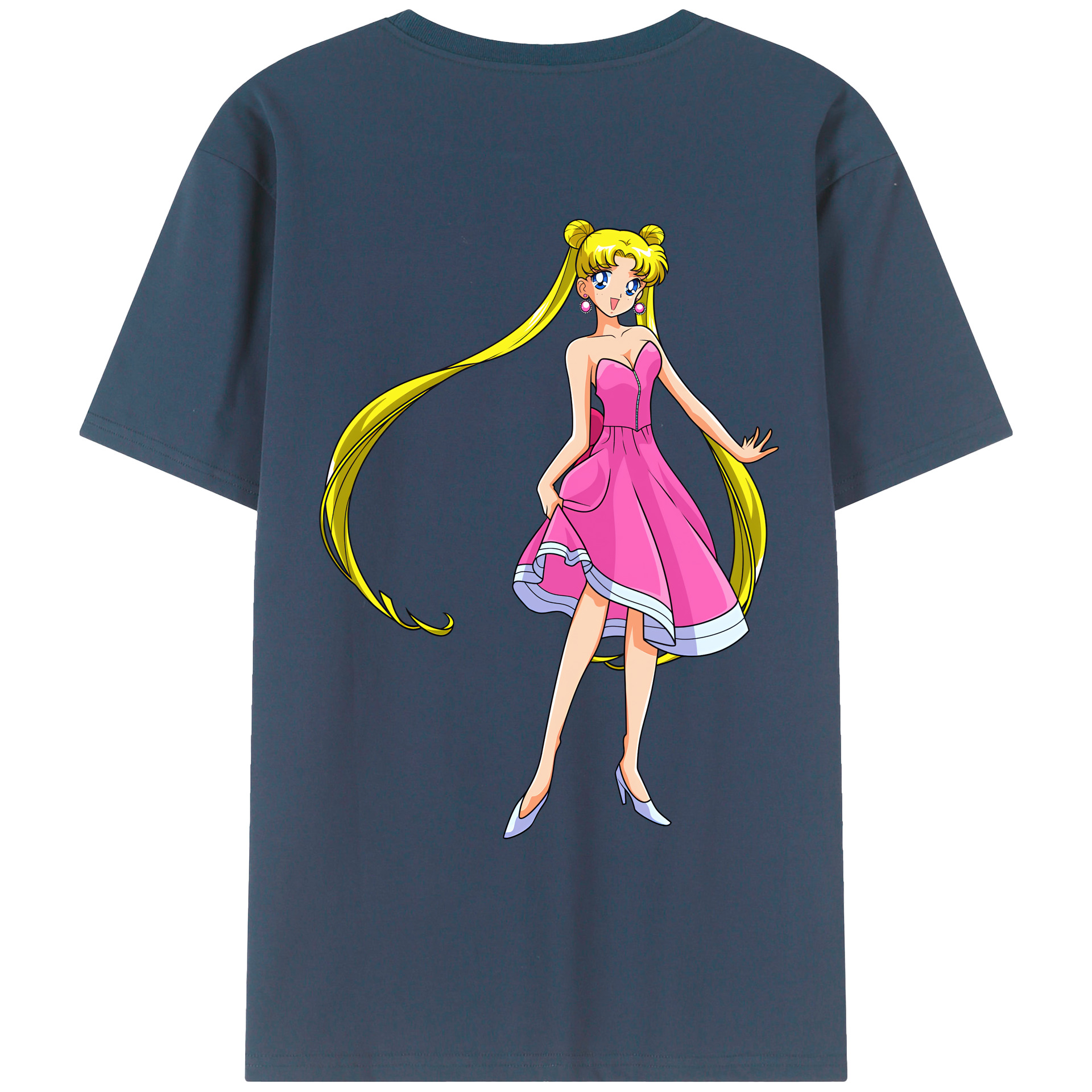 （画像用） 美少女戦士セーラームーン 愛野 美奈子 あいの みなこ Sailor Moon Aino Minako 綿100％ メンズ半袖Tシャツ（バックプリント） 通気性
