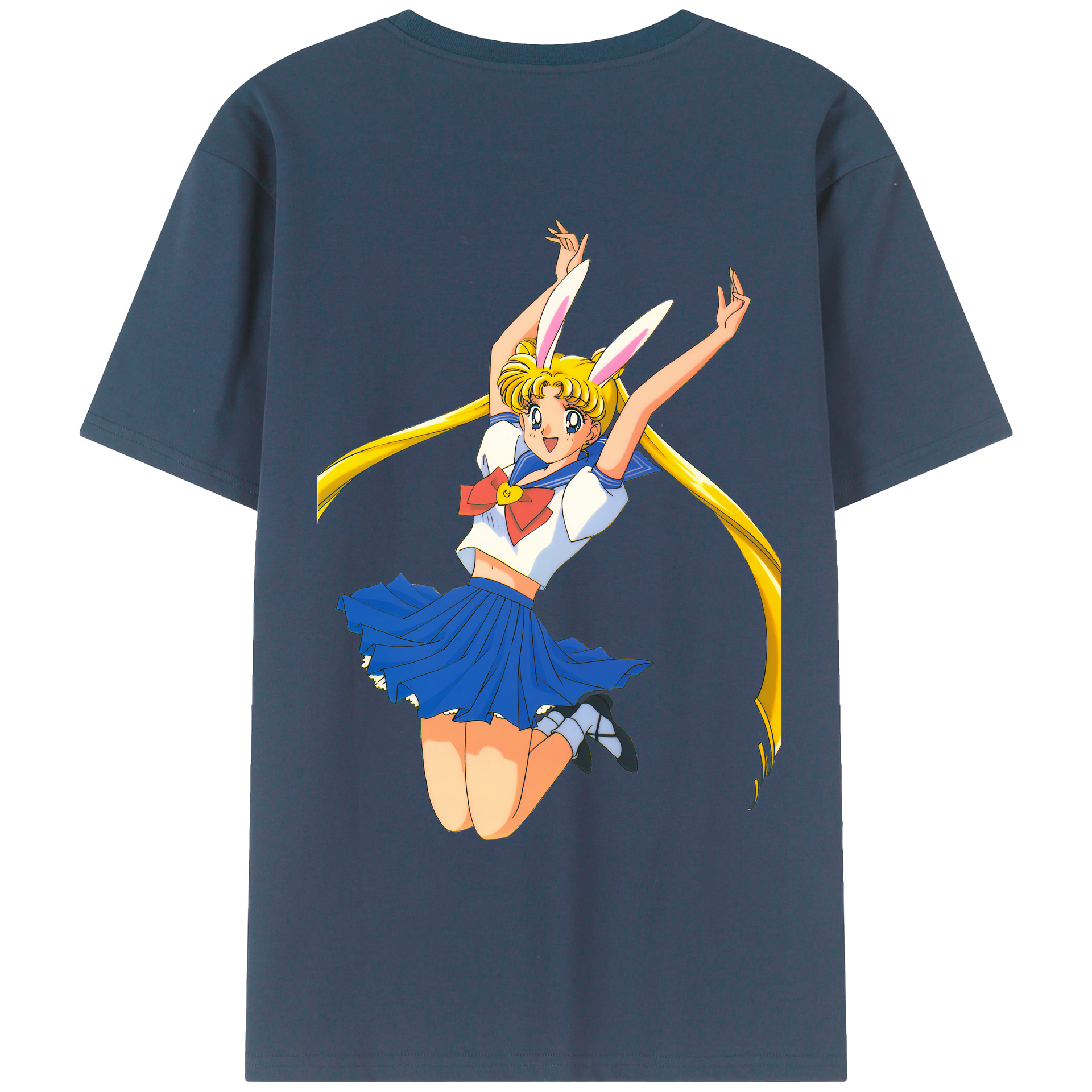 （画像用） 美少女戦士セーラームーン 愛野 美奈子 あいの みなこ Sailor Moon Aino Minako 綿100％ メンズ半袖Tシャツ（バックプリント） 通気性