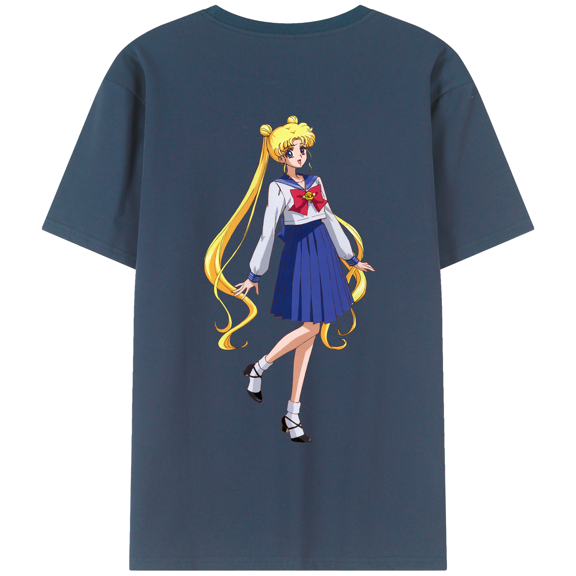 （画像用） 美少女戦士セーラームーン 愛野 美奈子 あいの みなこ Sailor Moon Aino Minako 綿100％ メンズ半袖Tシャツ（バックプリント） 通気性