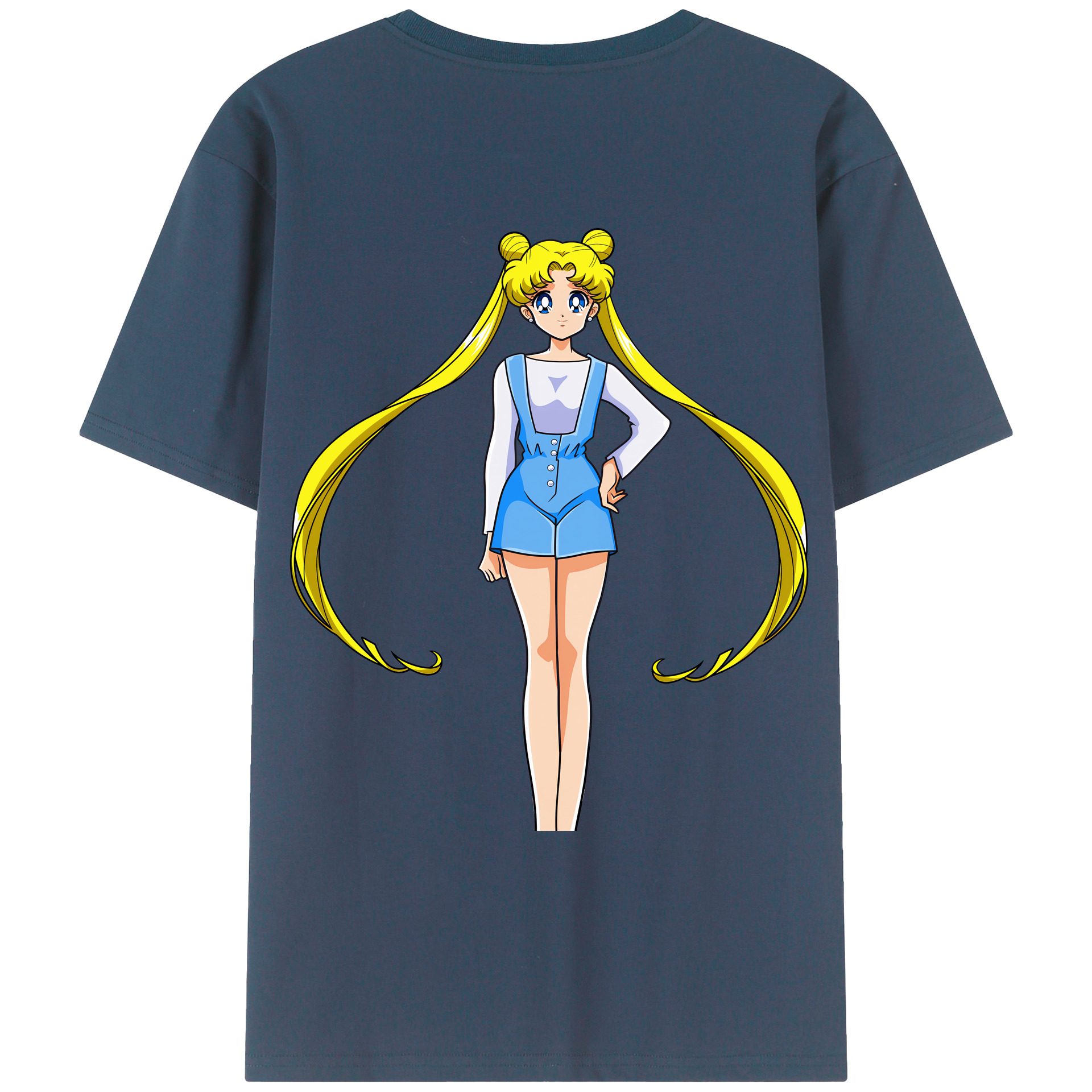 （画像用） 美少女戦士セーラームーン 愛野 美奈子 あいの みなこ Sailor Moon Aino Minako 綿100％ メンズ半袖Tシャツ（バックプリント） 通気性