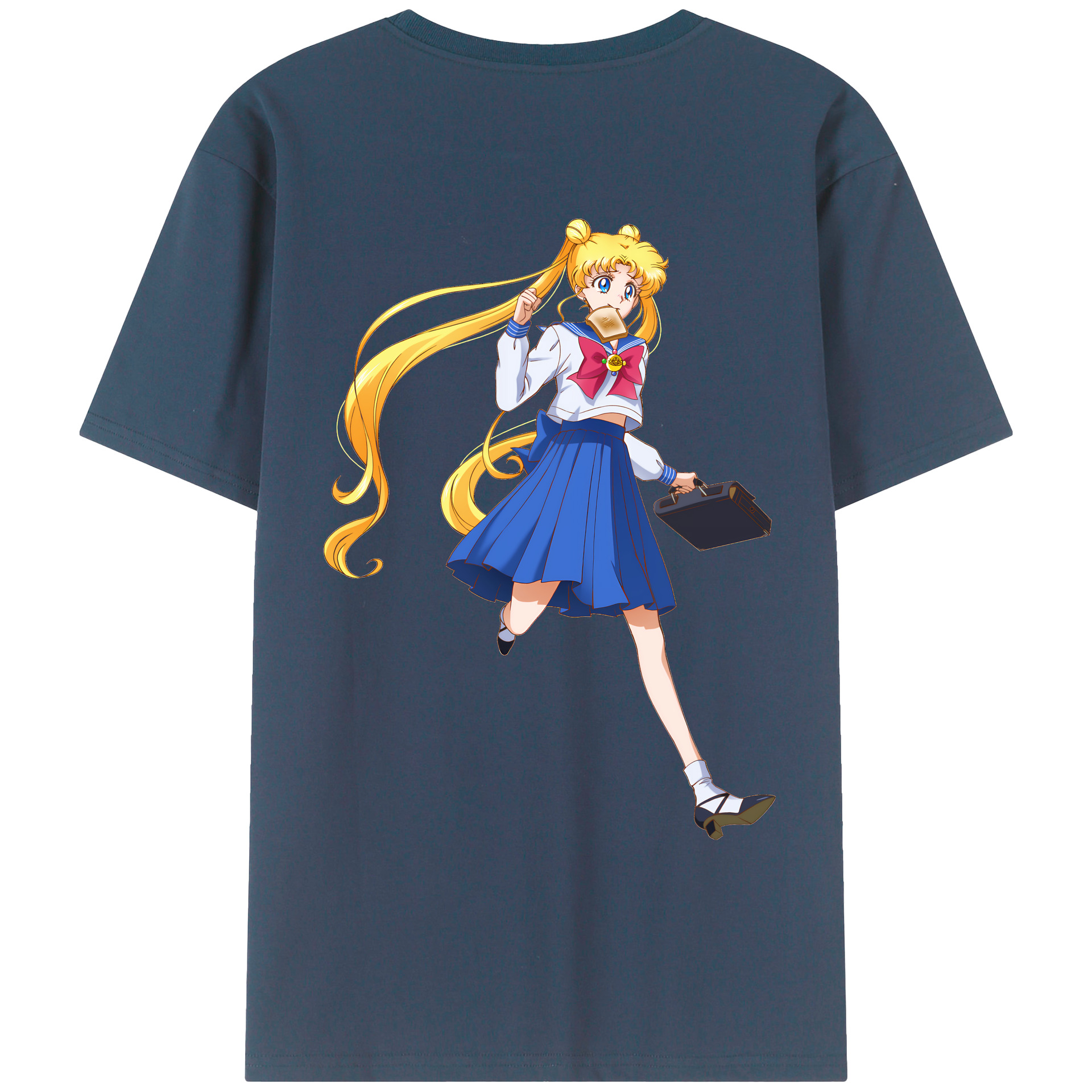 （画像用） 美少女戦士セーラームーン 愛野 美奈子 あいの みなこ Sailor Moon Aino Minako 綿100％ メンズ半袖Tシャツ（バックプリント） 通気性