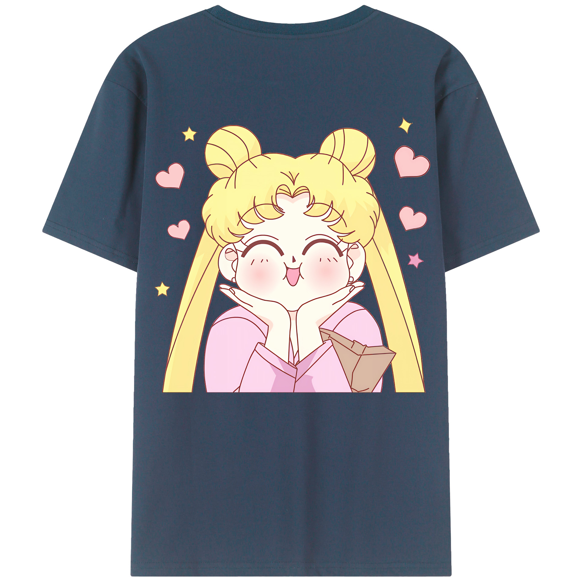 （画像用） 美少女戦士セーラームーン 愛野 美奈子 あいの みなこ Sailor Moon Aino Minako 綿100％ メンズ半袖Tシャツ（バックプリント） 通気性