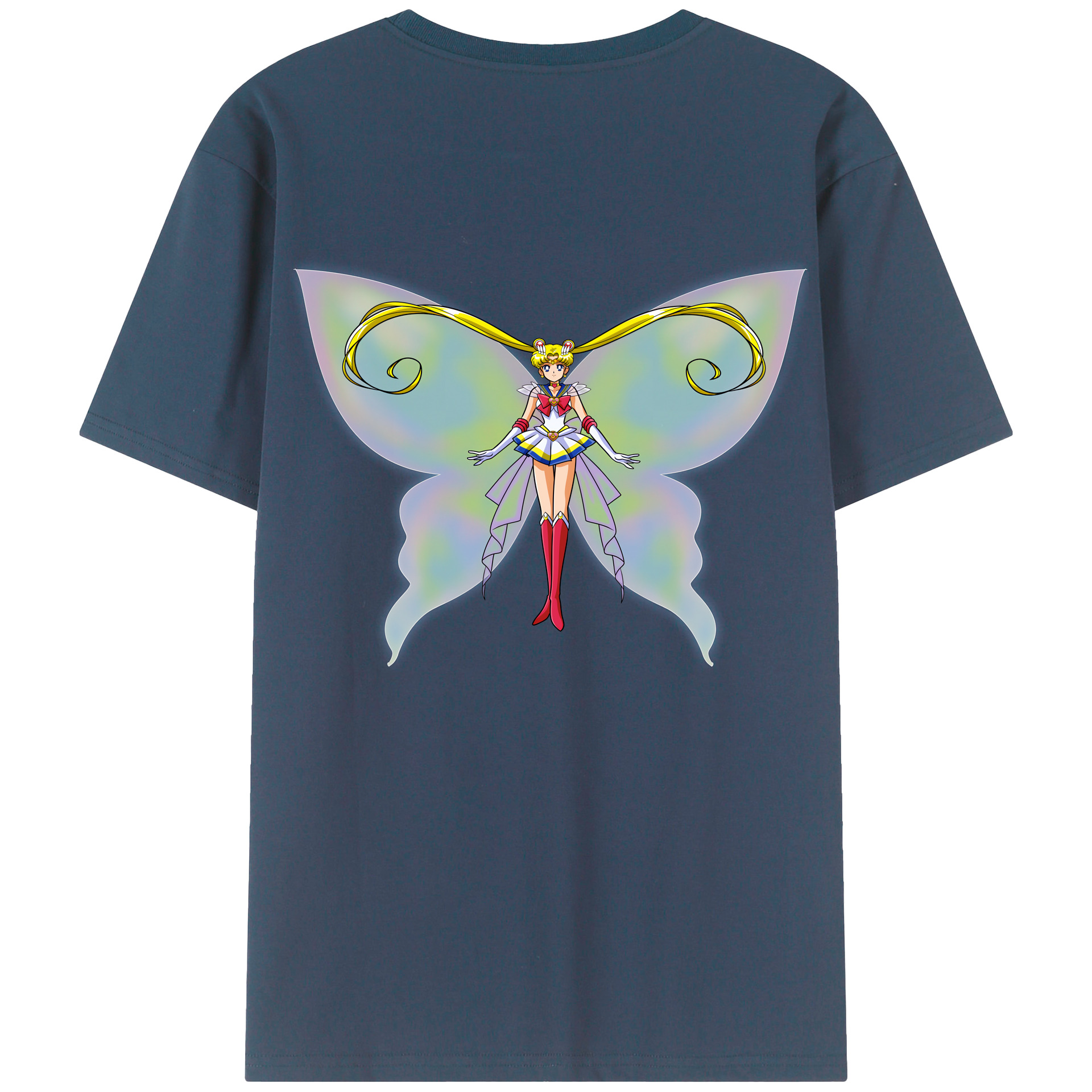 （画像用） 美少女戦士セーラームーン 月野 うさぎ つきの うさぎ Sailor Moon Tsukino Usagi 綿100％ メンズ半袖Tシャツ（バックプリント） 通気性