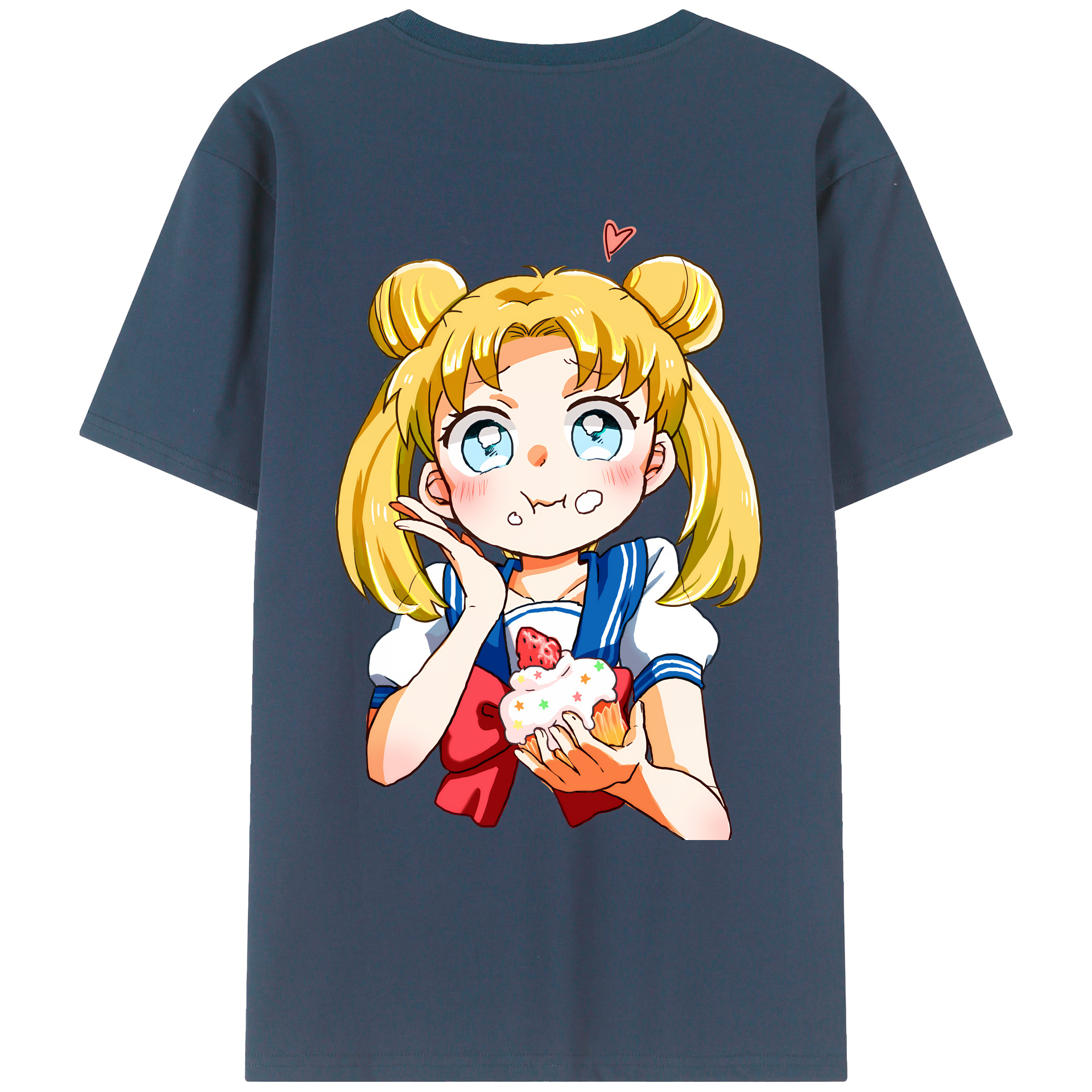 （画像用） 美少女戦士セーラームーン 愛野 美奈子 あいの みなこ Sailor Moon Aino Minako 綿100％ メンズ半袖Tシャツ（バックプリント） 通気性