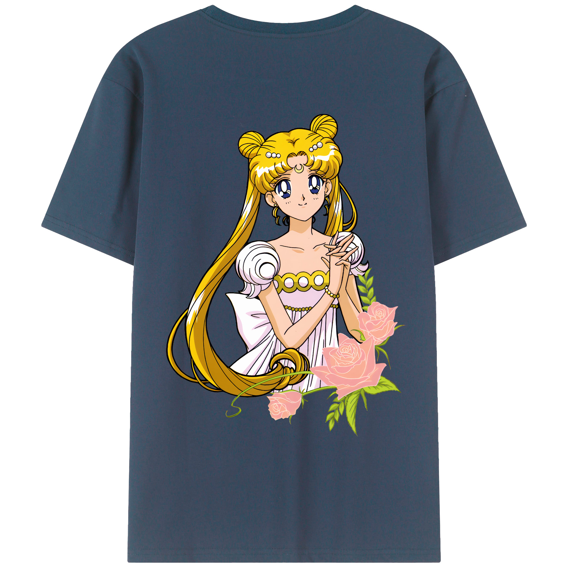 （画像用） 美少女戦士セーラームーン 愛野 美奈子 あいの みなこ Sailor Moon Aino Minako 綿100％ メンズ半袖Tシャツ（バックプリント） 通気性