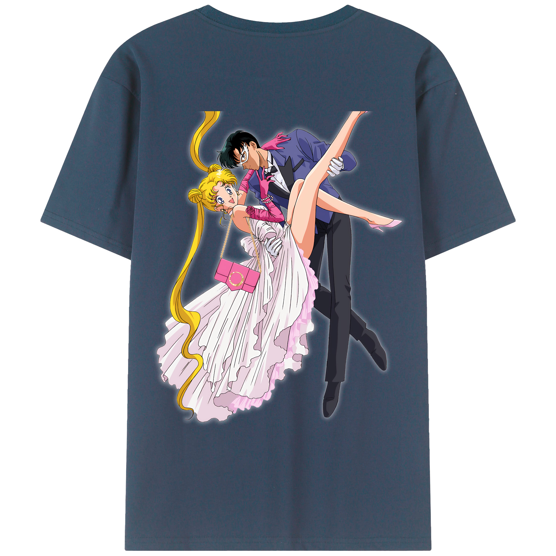 （画像用） 美少女戦士セーラームーン 愛野 美奈子 あいの みなこ Sailor Moon Aino Minako 綿100％ メンズ半袖Tシャツ（バックプリント） 通気性