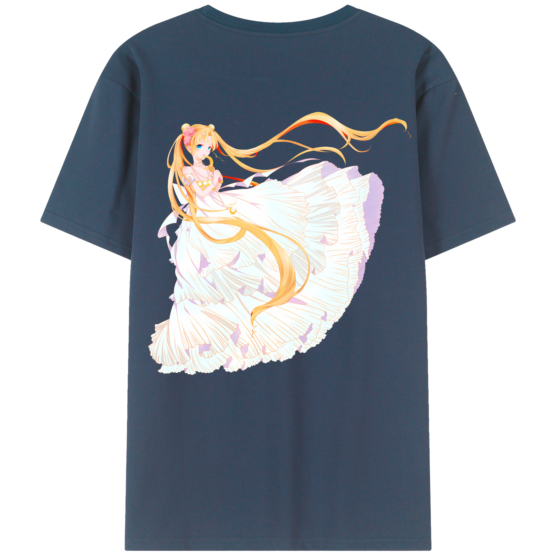 （画像用） 美少女戦士セーラームーン 愛野 美奈子 あいの みなこ Sailor Moon Aino Minako 綿100％ メンズ半袖Tシャツ（バックプリント） 通気性