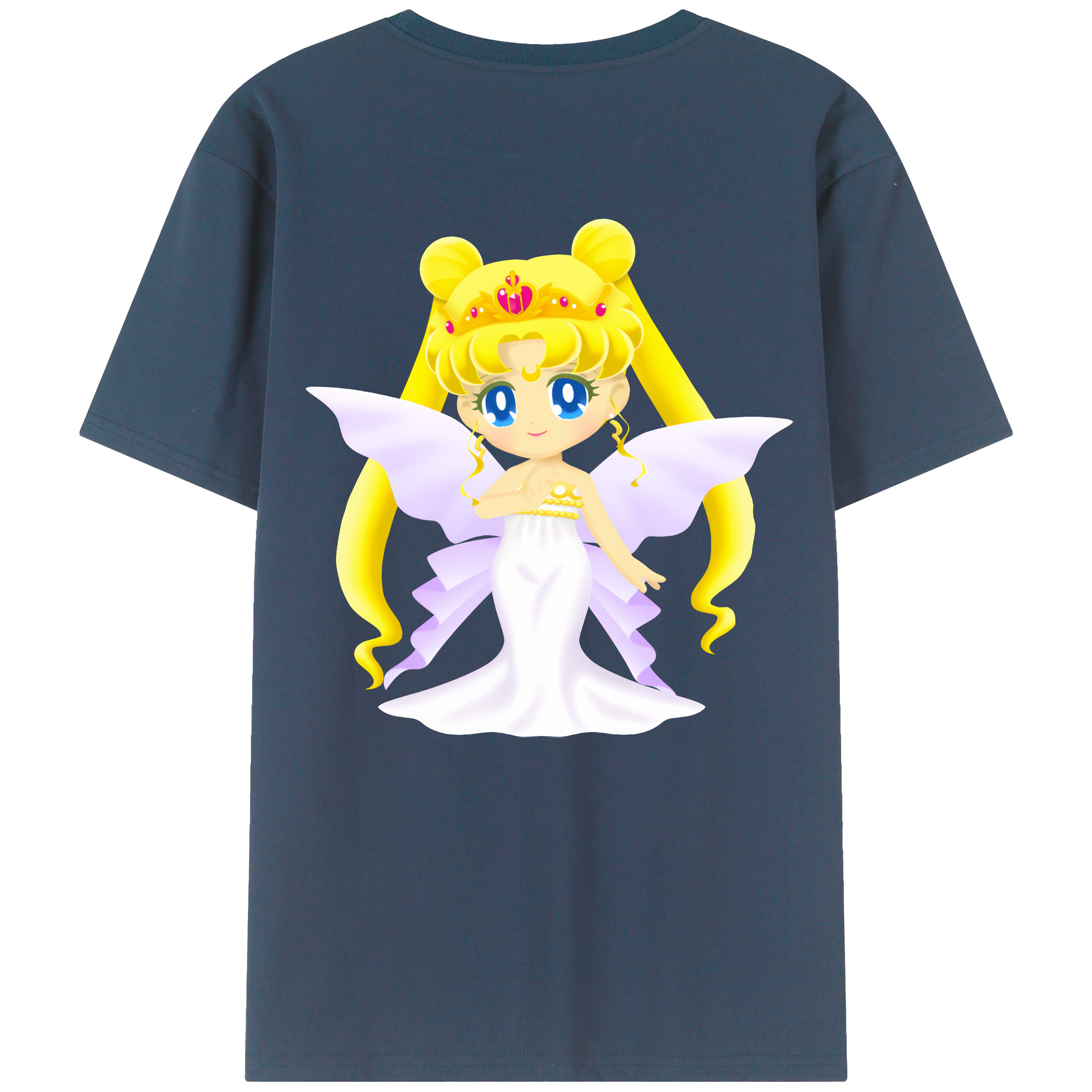 （画像用） 美少女戦士セーラームーン 愛野 美奈子 あいの みなこ Sailor Moon Aino Minako 綿100％ メンズ半袖Tシャツ（バックプリント） 通気性