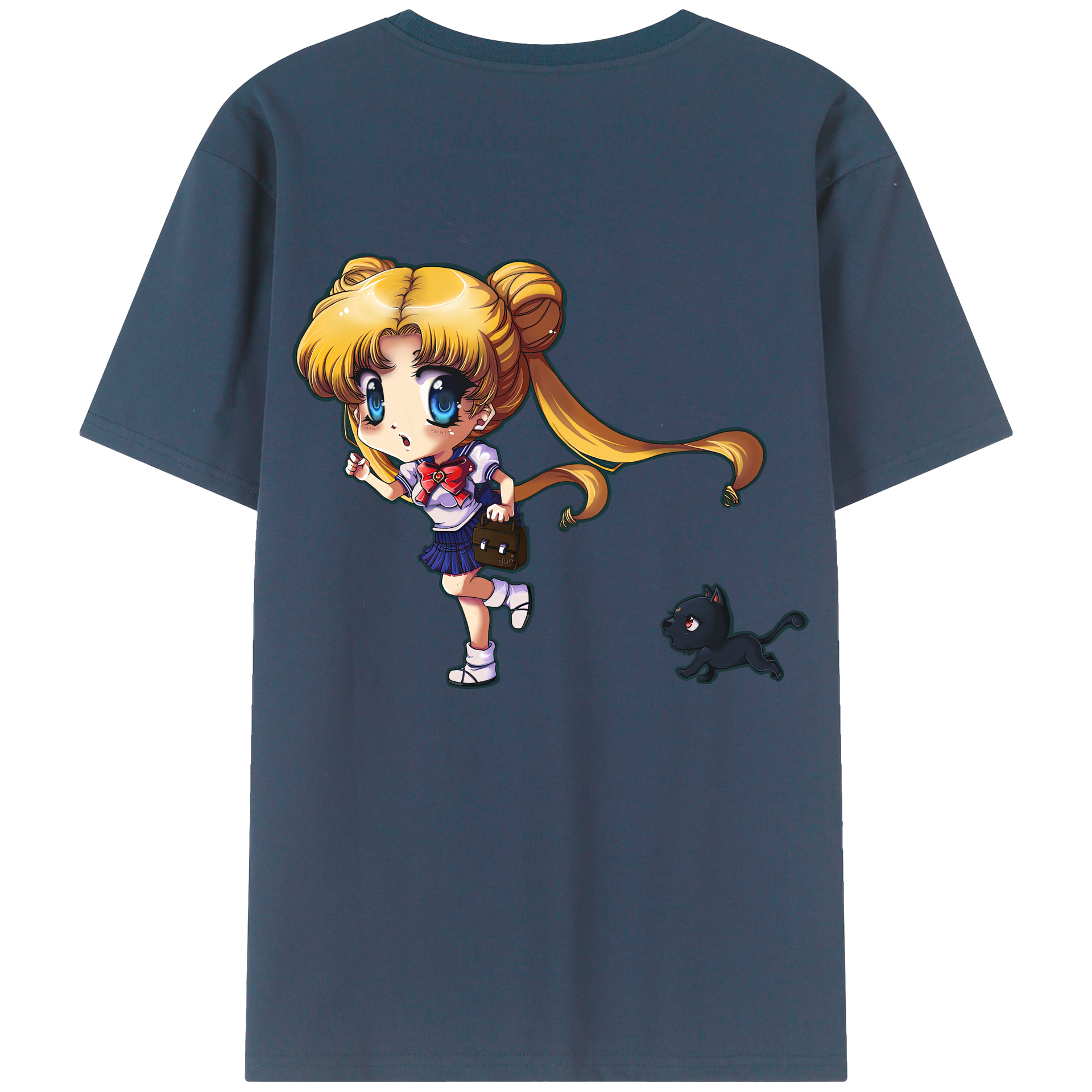 （画像用） 美少女戦士セーラームーン 愛野 美奈子 あいの みなこ Sailor Moon Aino Minako 綿100％ メンズ半袖Tシャツ（バックプリント） 通気性