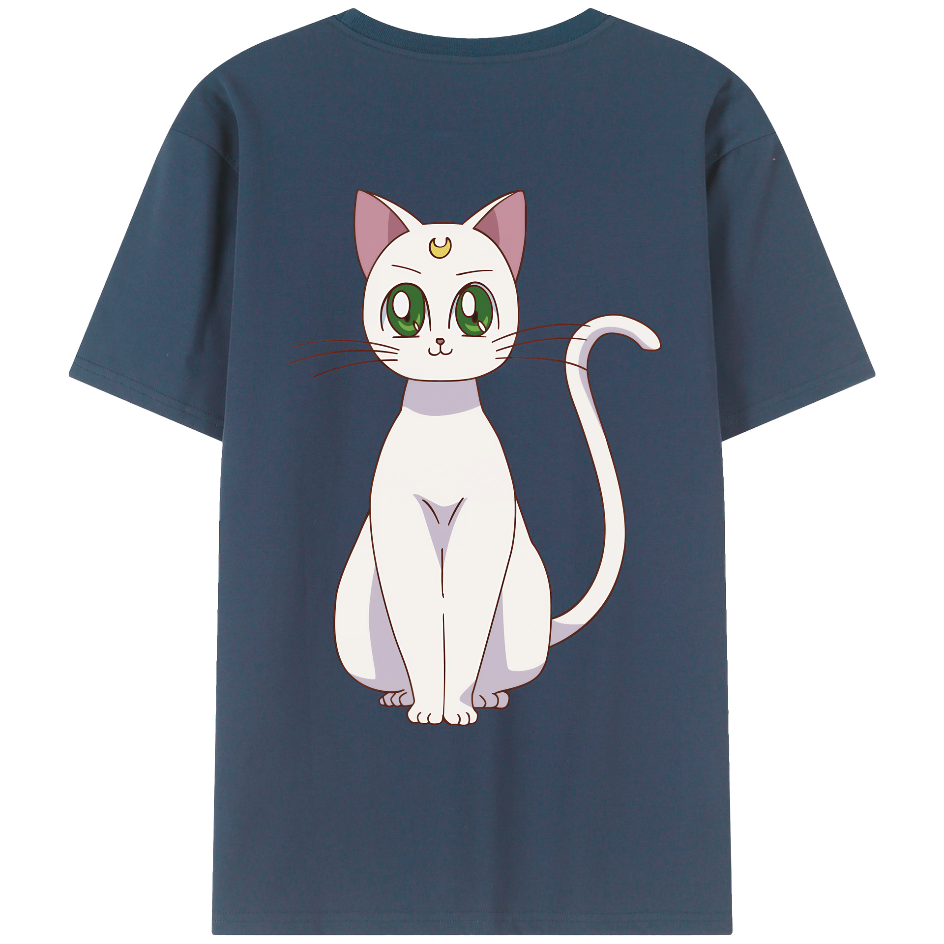 （画像用） 美少女戦士セーラームーン Sailor Moon 綿100％ メンズ半袖Tシャツ（バックプリント） 通気性