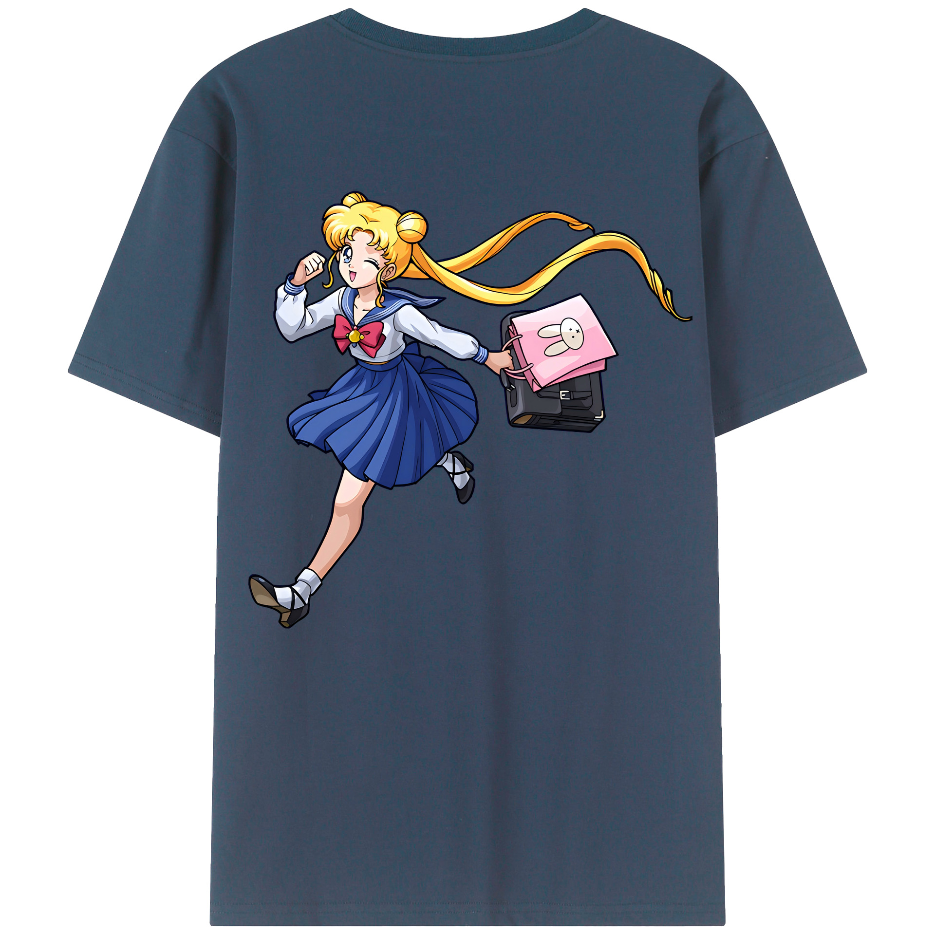 （画像用） 美少女戦士セーラームーン 愛野 美奈子 あいの みなこ Sailor Moon Aino Minako 綿100％ メンズ半袖Tシャツ（バックプリント） 通気性