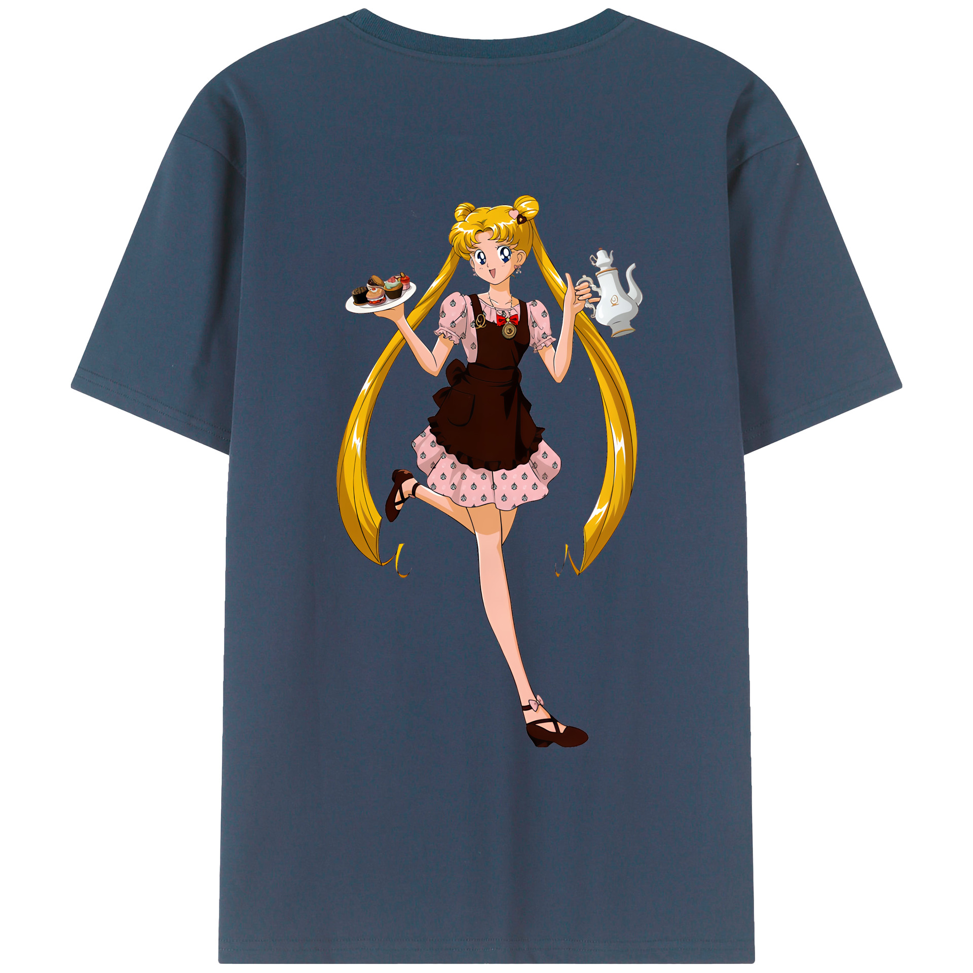 （画像用） 美少女戦士セーラームーン 愛野 美奈子 あいの みなこ Sailor Moon Aino Minako 綿100％ メンズ半袖Tシャツ（バックプリント） 通気性