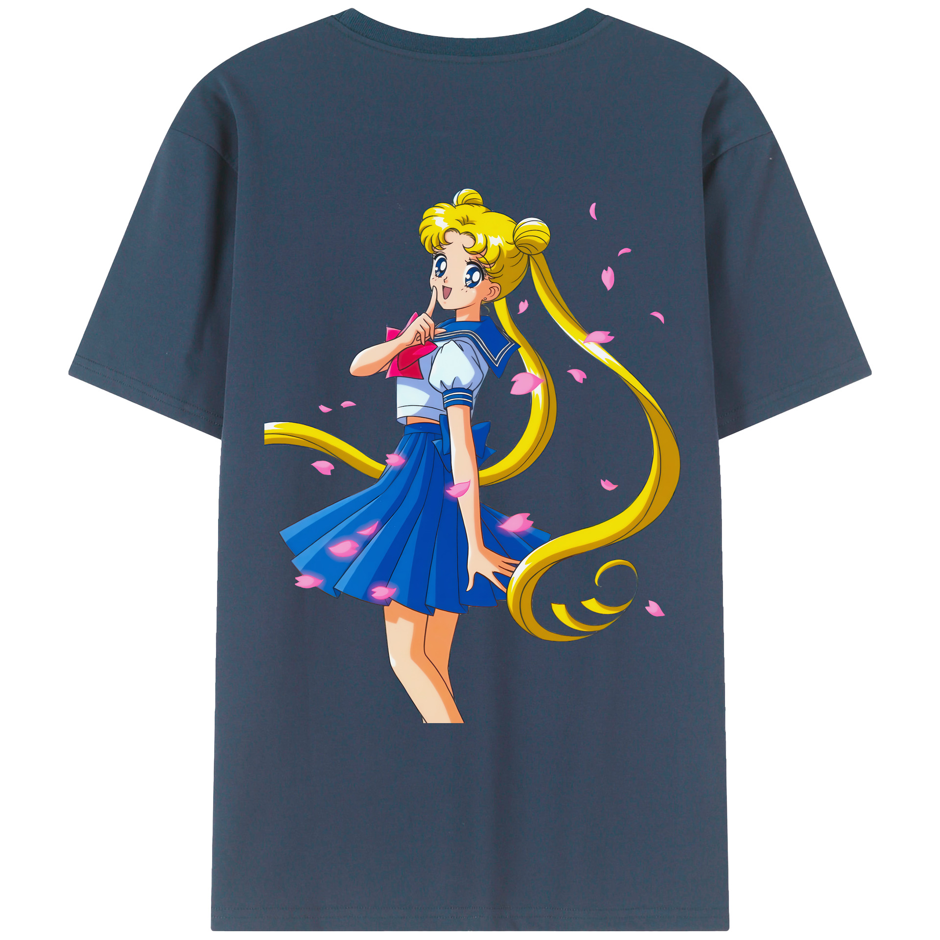 （画像用） 美少女戦士セーラームーン 愛野 美奈子 あいの みなこ Sailor Moon Aino Minako 綿100％ メンズ半袖Tシャツ（バックプリント） 通気性