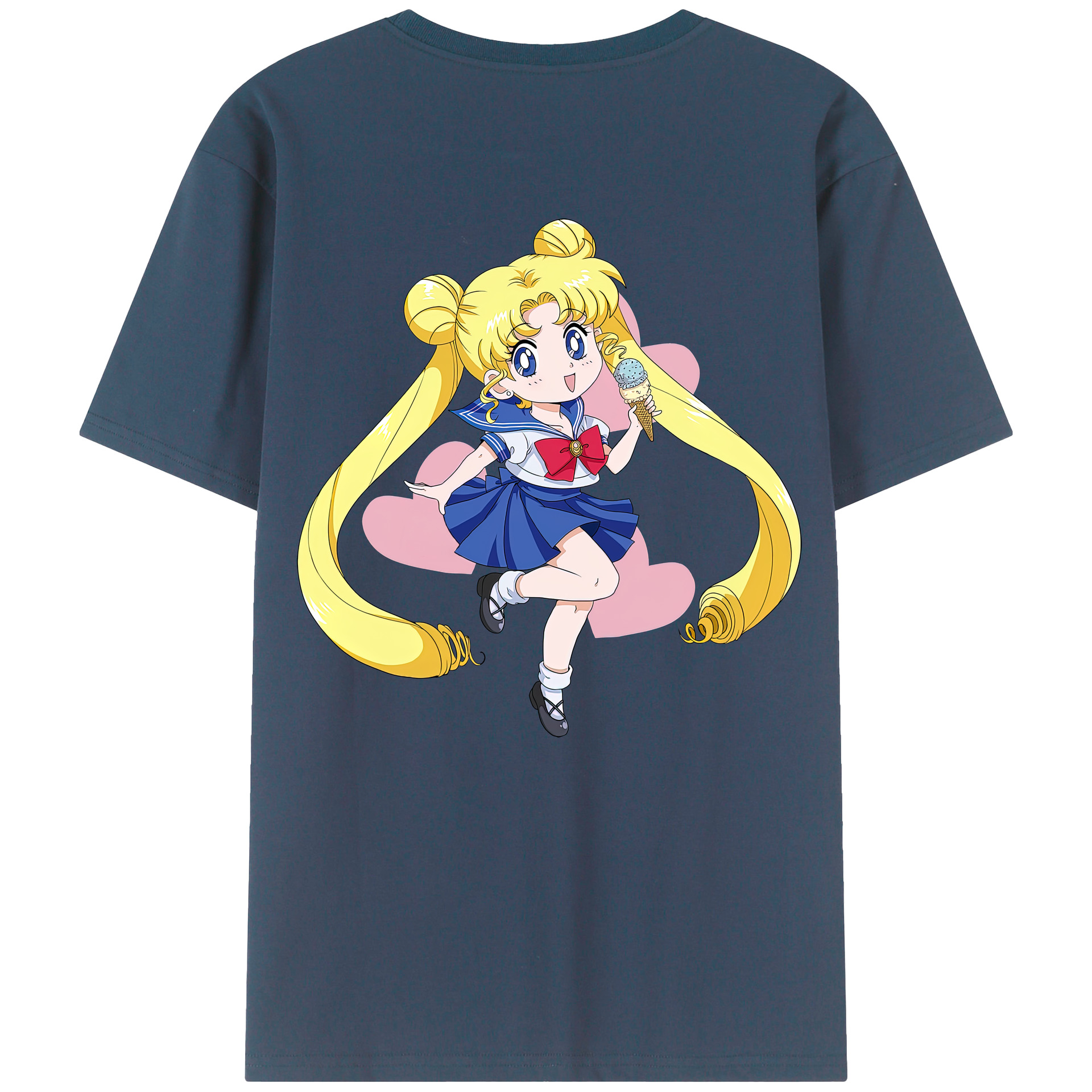 （画像用） 美少女戦士セーラームーン 愛野 美奈子 あいの みなこ Sailor Moon Aino Minako 綿100％ メンズ半袖Tシャツ（バックプリント） 通気性