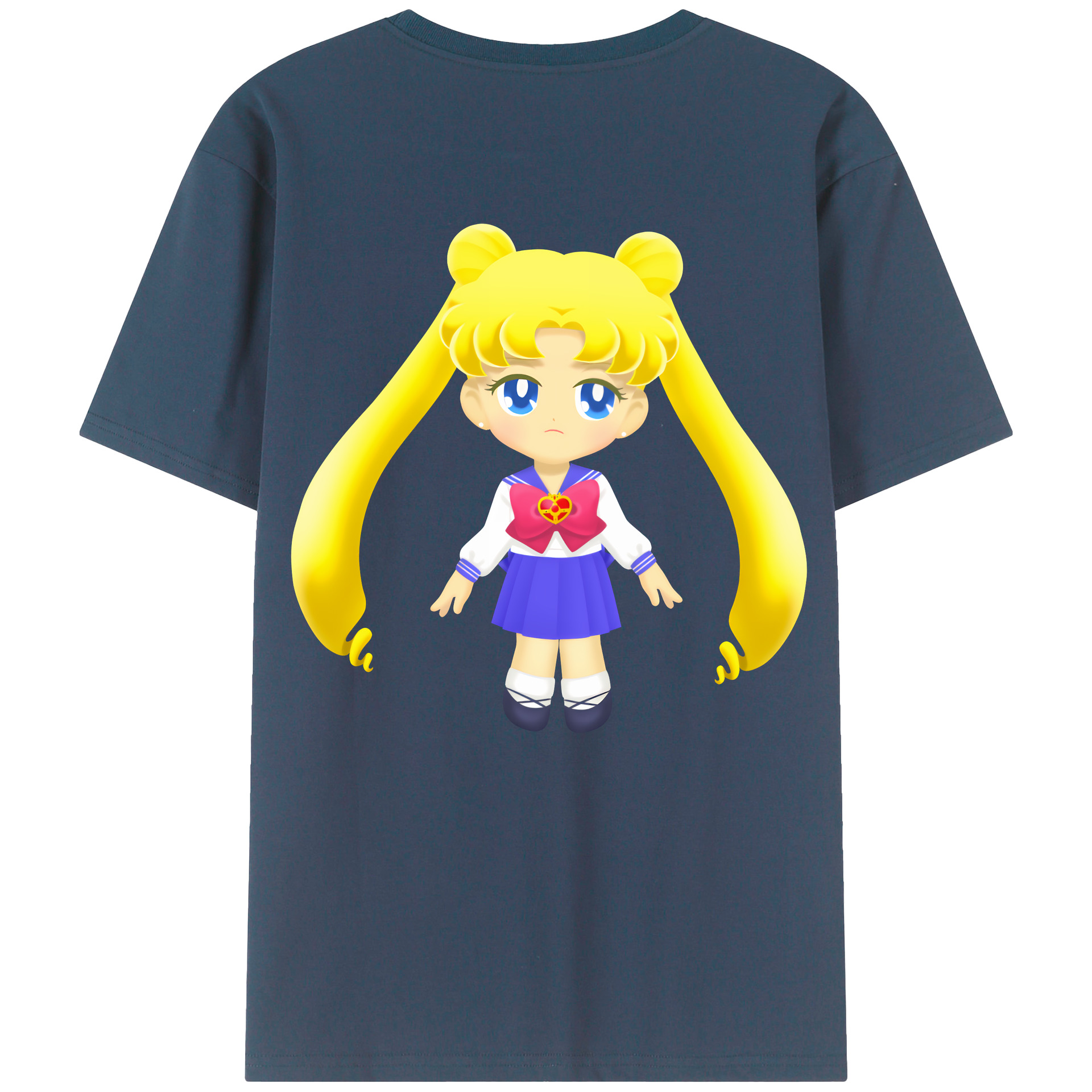 （画像用） 美少女戦士セーラームーン 愛野 美奈子 あいの みなこ Sailor Moon Aino Minako 綿100％ メンズ半袖Tシャツ（バックプリント） 通気性