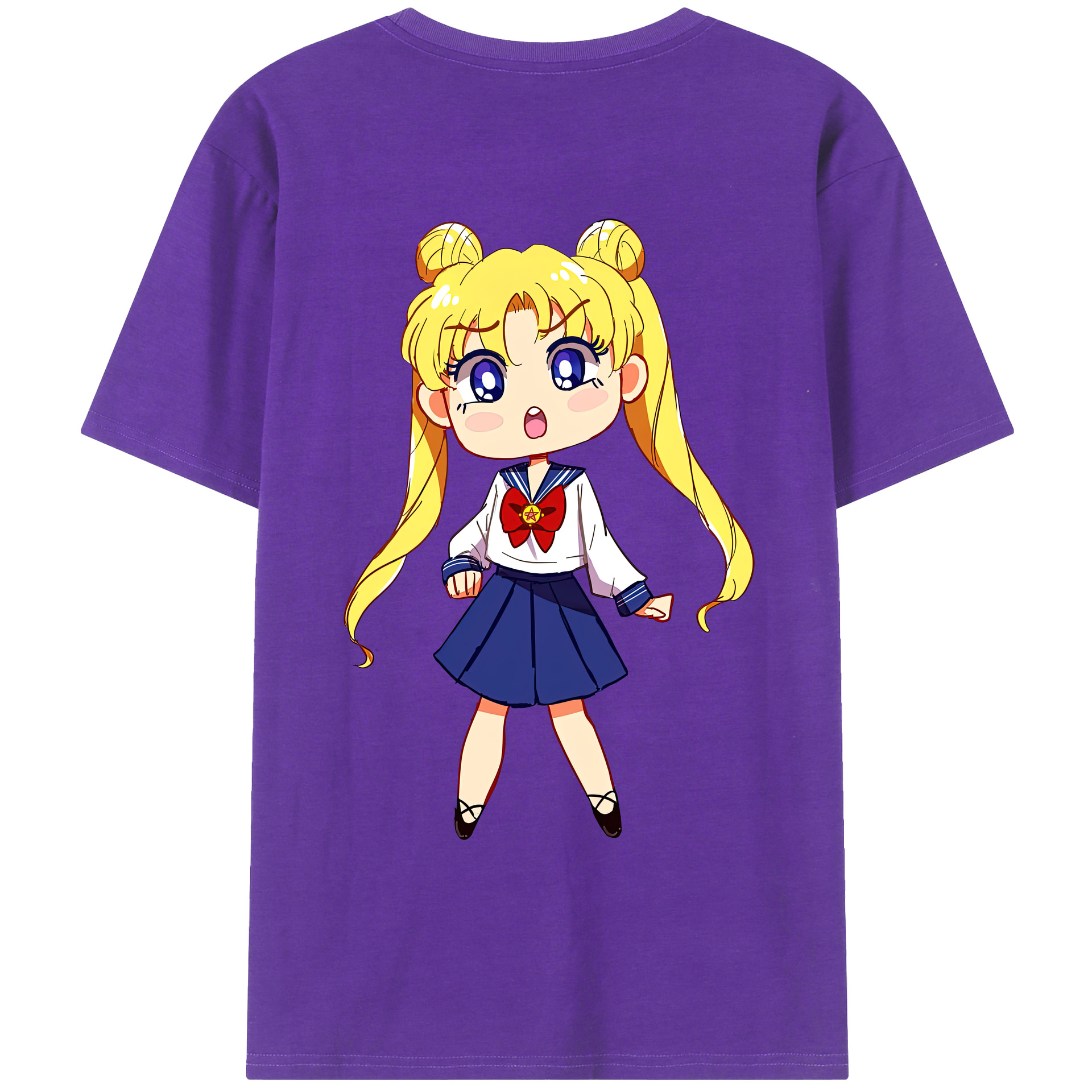 （画像用） 美少女戦士セーラームーン 愛野 美奈子 あいの みなこ Sailor Moon Aino Minako 綿100％ メンズ半袖Tシャツ（バックプリント） 通気性