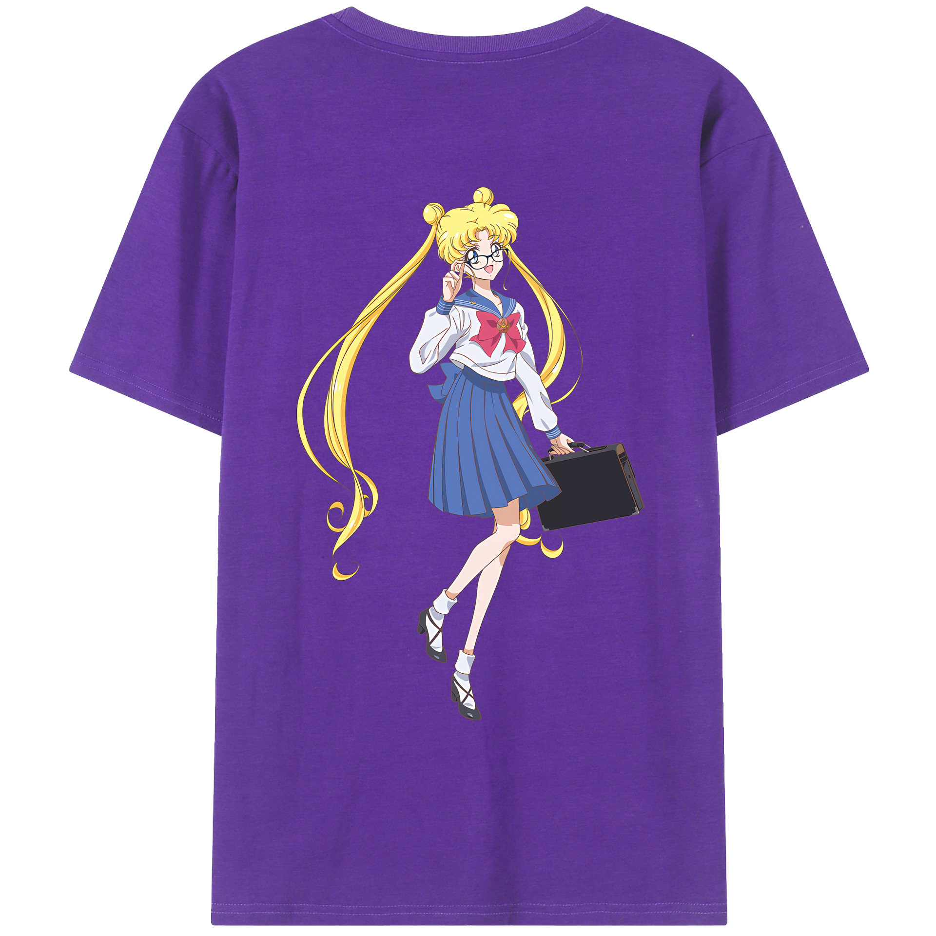 （画像用） 美少女戦士セーラームーン 愛野 美奈子 あいの みなこ Sailor Moon Aino Minako 綿100％ メンズ半袖Tシャツ（バックプリント） 通気性
