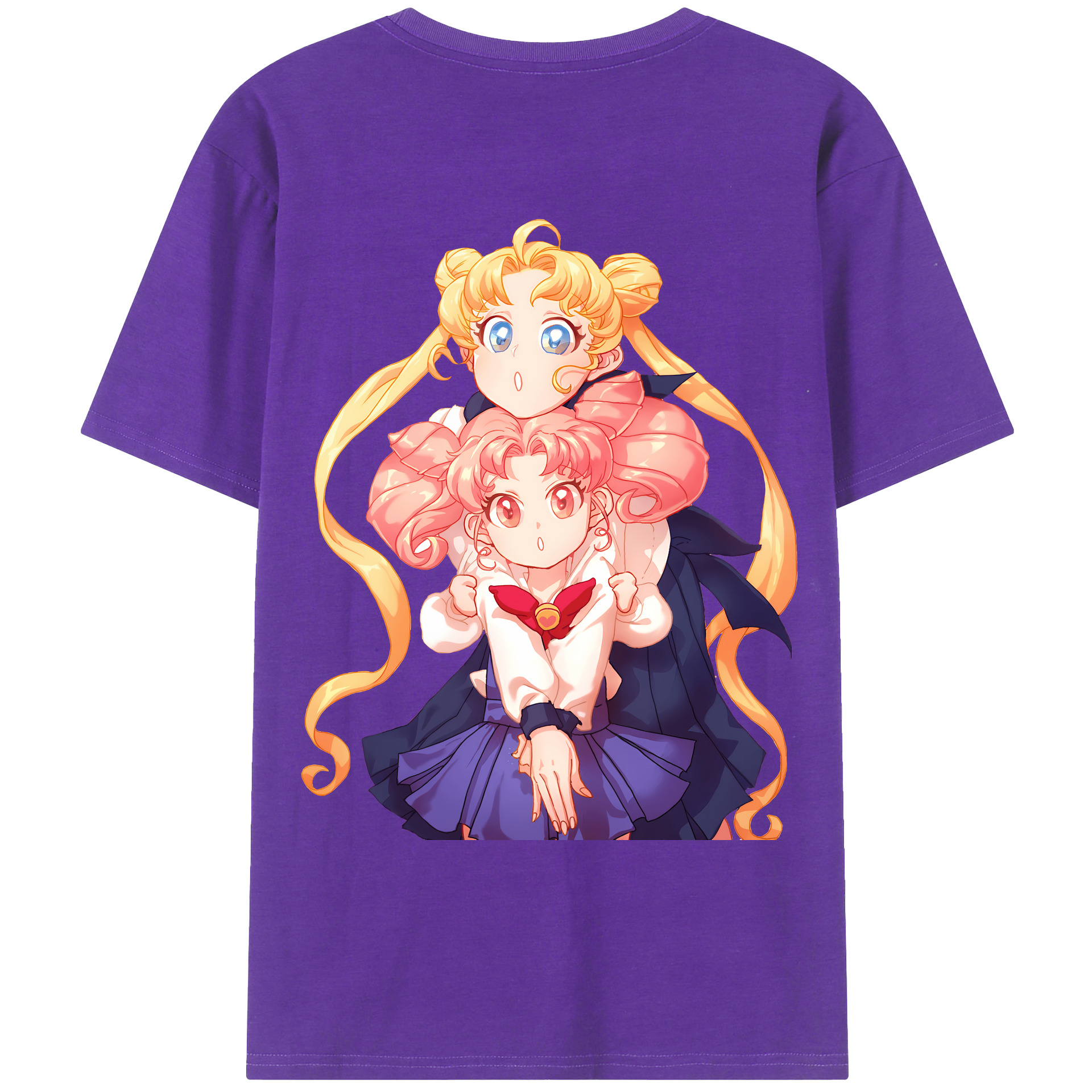 （画像用） 美少女戦士セーラームーン 愛野 美奈子 あいの みなこ Sailor Moon Aino Minako 綿100％ メンズ半袖Tシャツ（バックプリント） 通気性