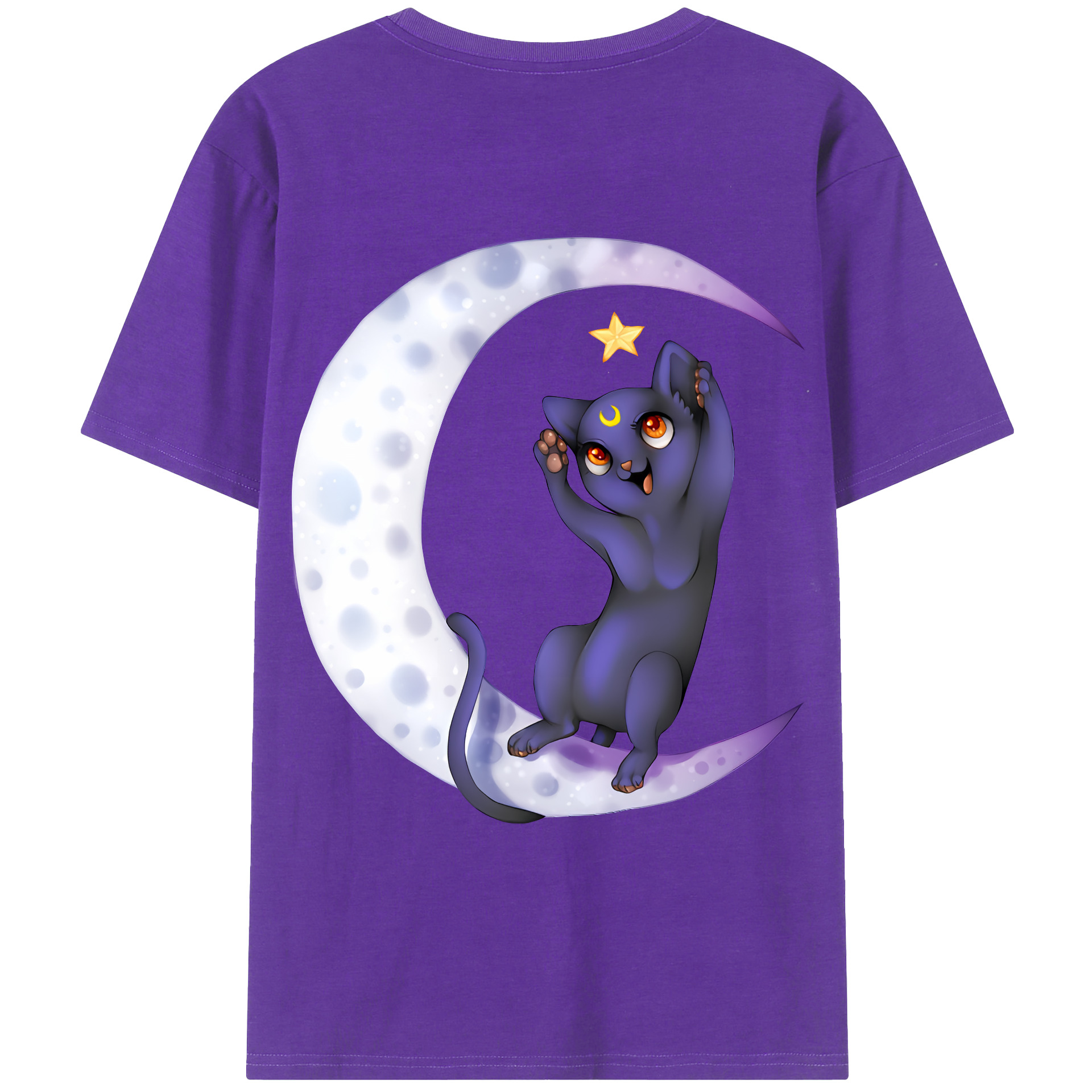 （画像用） 美少女戦士セーラームーン Sailor Moon 綿100％ メンズ半袖Tシャツ（バックプリント） 通気性