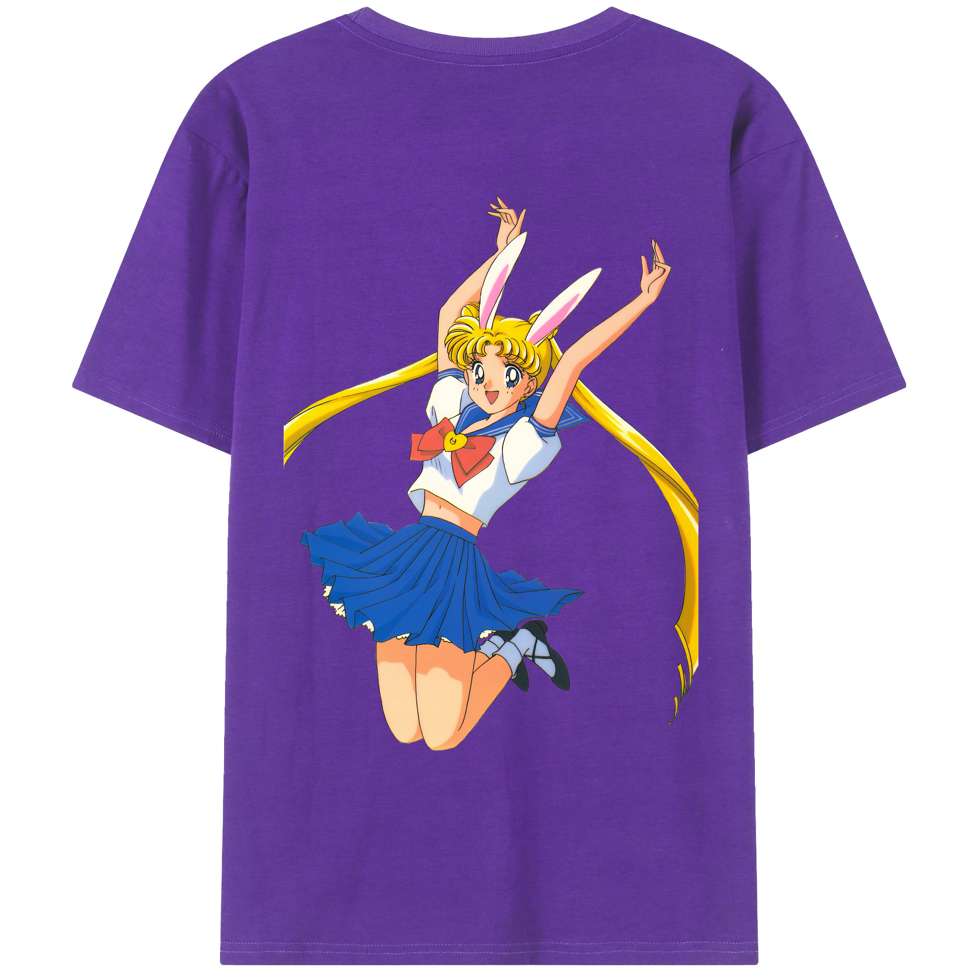（画像用） 美少女戦士セーラームーン 愛野 美奈子 あいの みなこ Sailor Moon Aino Minako 綿100％ メンズ半袖Tシャツ（バックプリント） 通気性