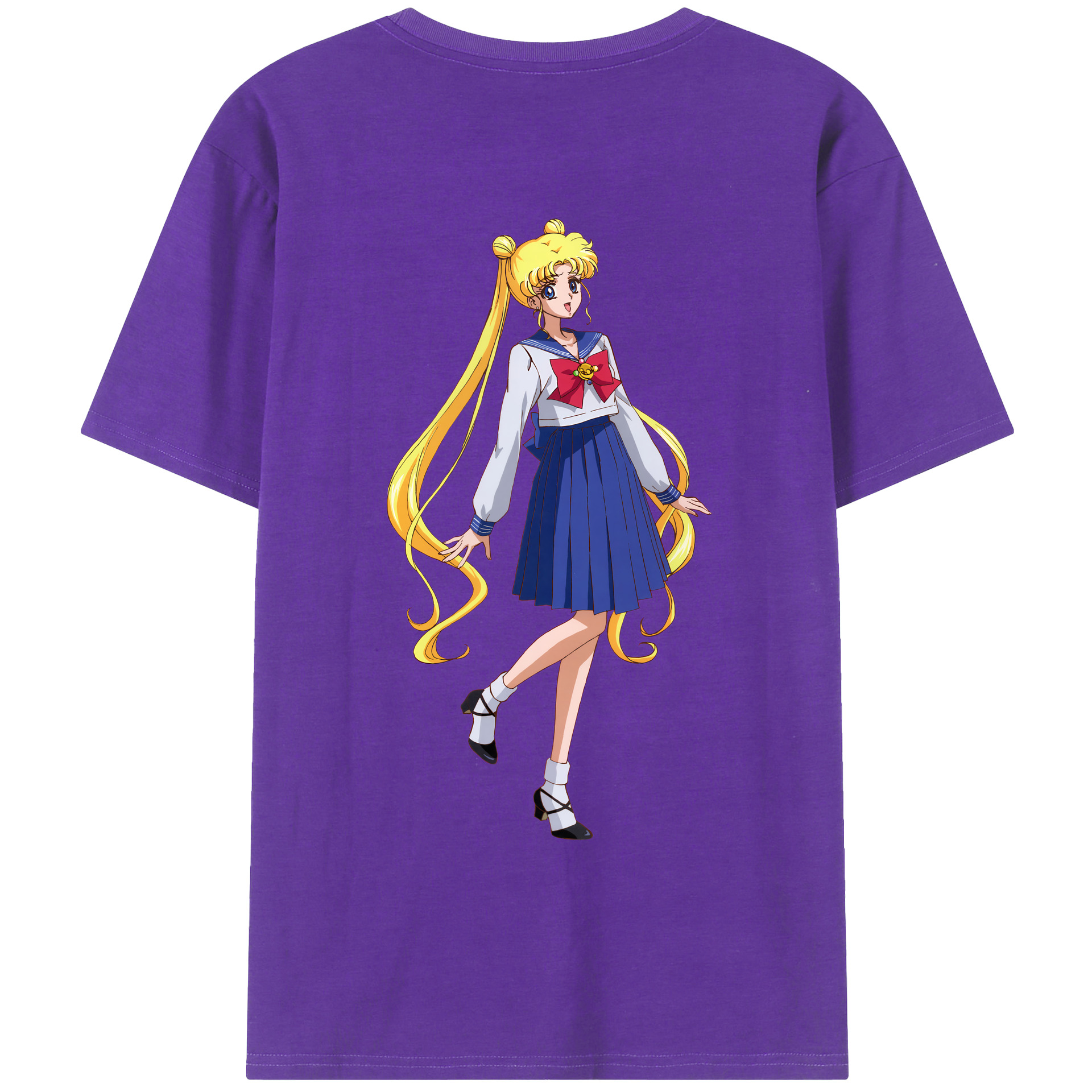 （画像用） 美少女戦士セーラームーン 愛野 美奈子 あいの みなこ Sailor Moon Aino Minako 綿100％ メンズ半袖Tシャツ（バックプリント） 通気性