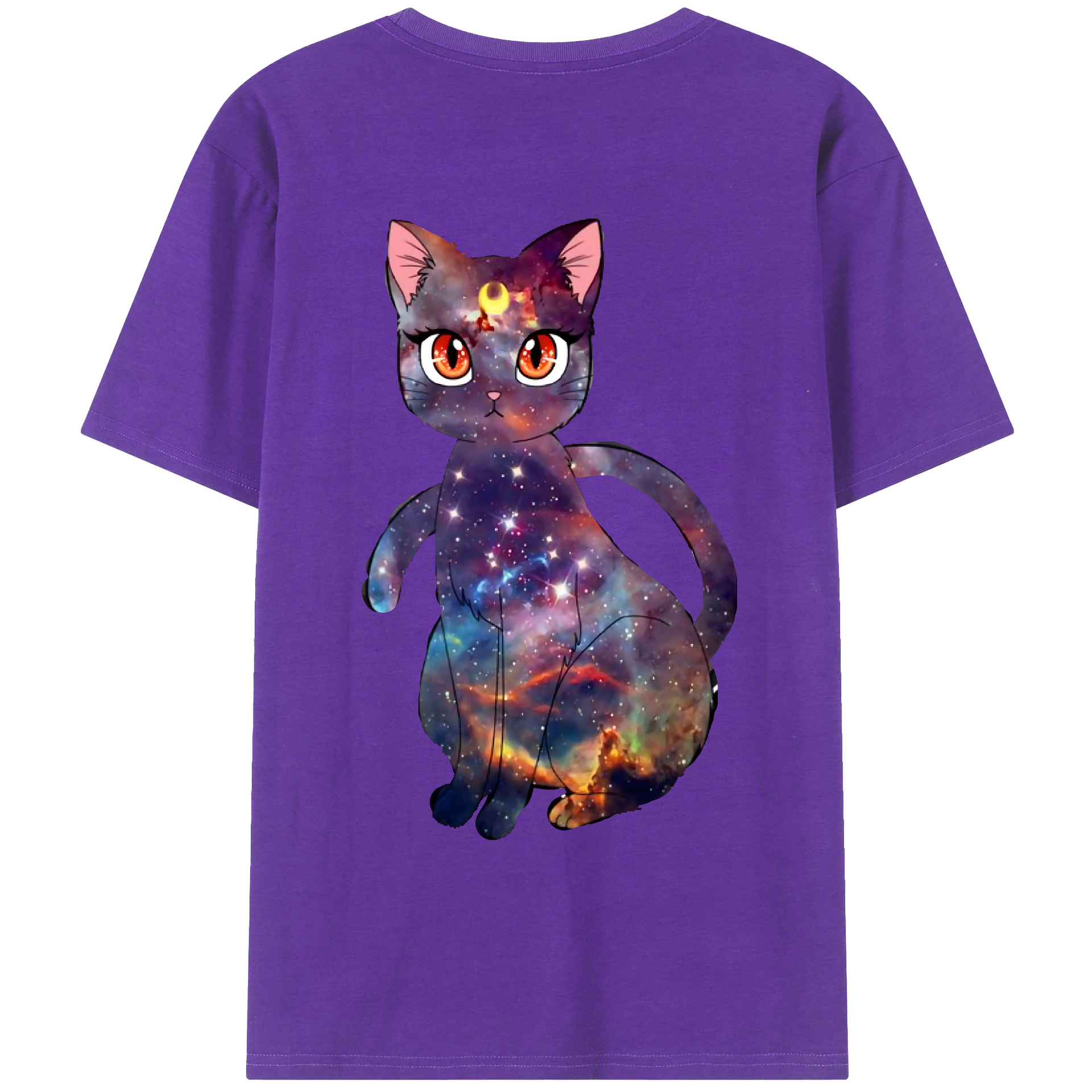 （画像用） 美少女戦士セーラームーン Sailor Moon 綿100％ メンズ半袖Tシャツ（バックプリント） 通気性